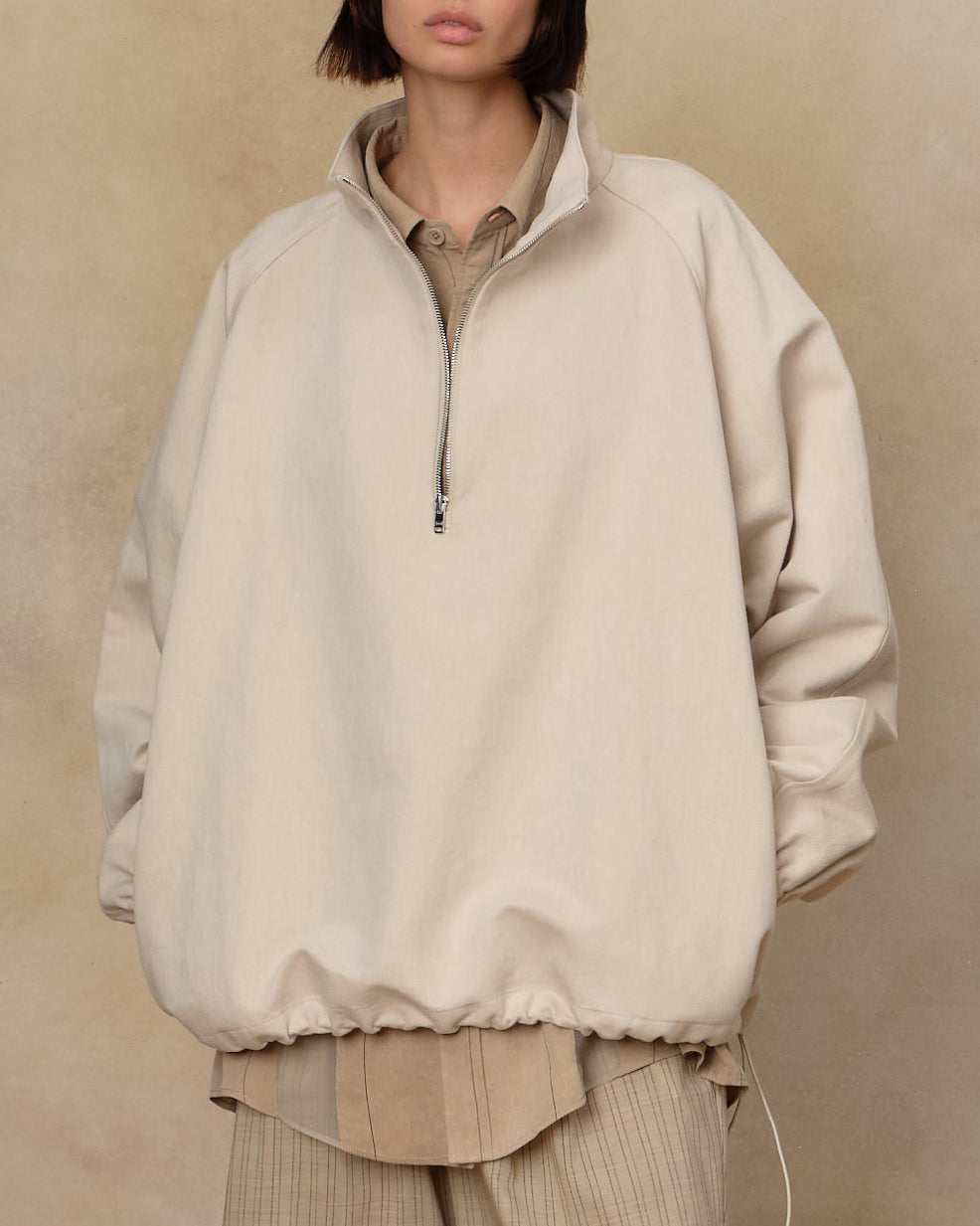 Half Zip Raglan Parka, Beige – Colbo