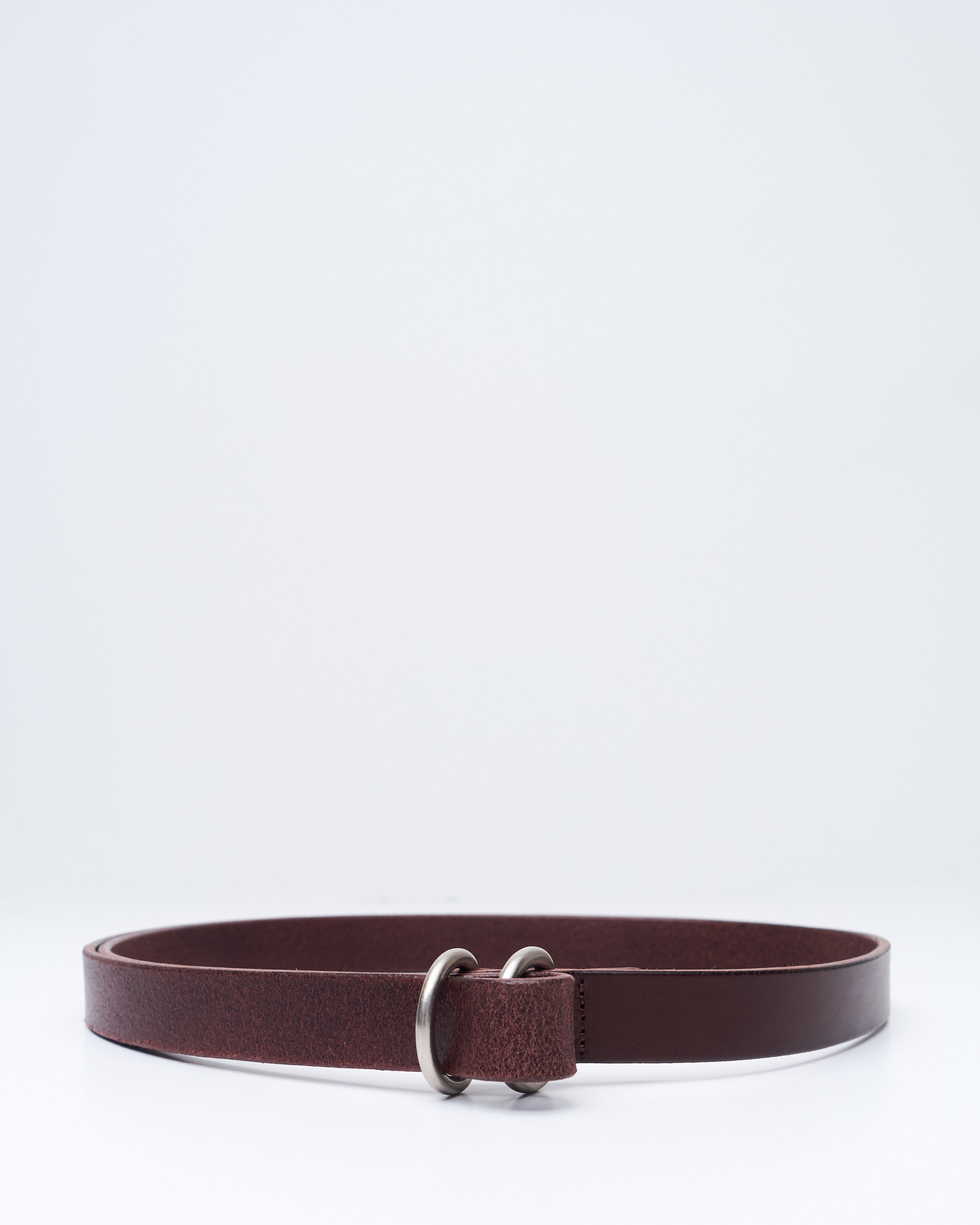 YOKO SAKAMOTO リングベルト　ブラウン レザー YOKO SAKAMOTO RING BELT WIDE - BROWN×SILVER - PURAS