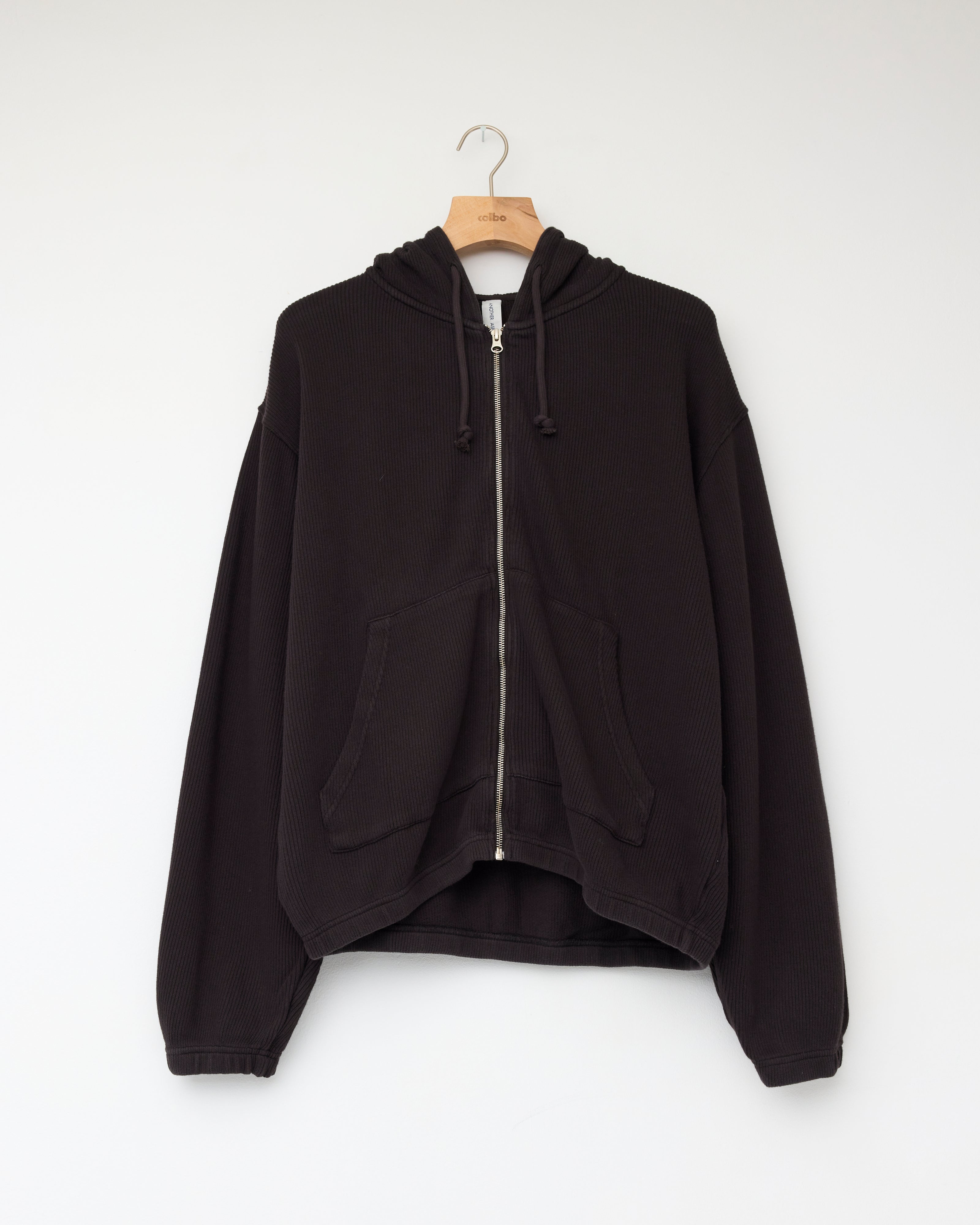 COYSEIO❤︎TWINKLE HOOD ZIP-UP DARK BROWN Coyseio Twinkle Hood Zip-Up - Dark Brown | International Store