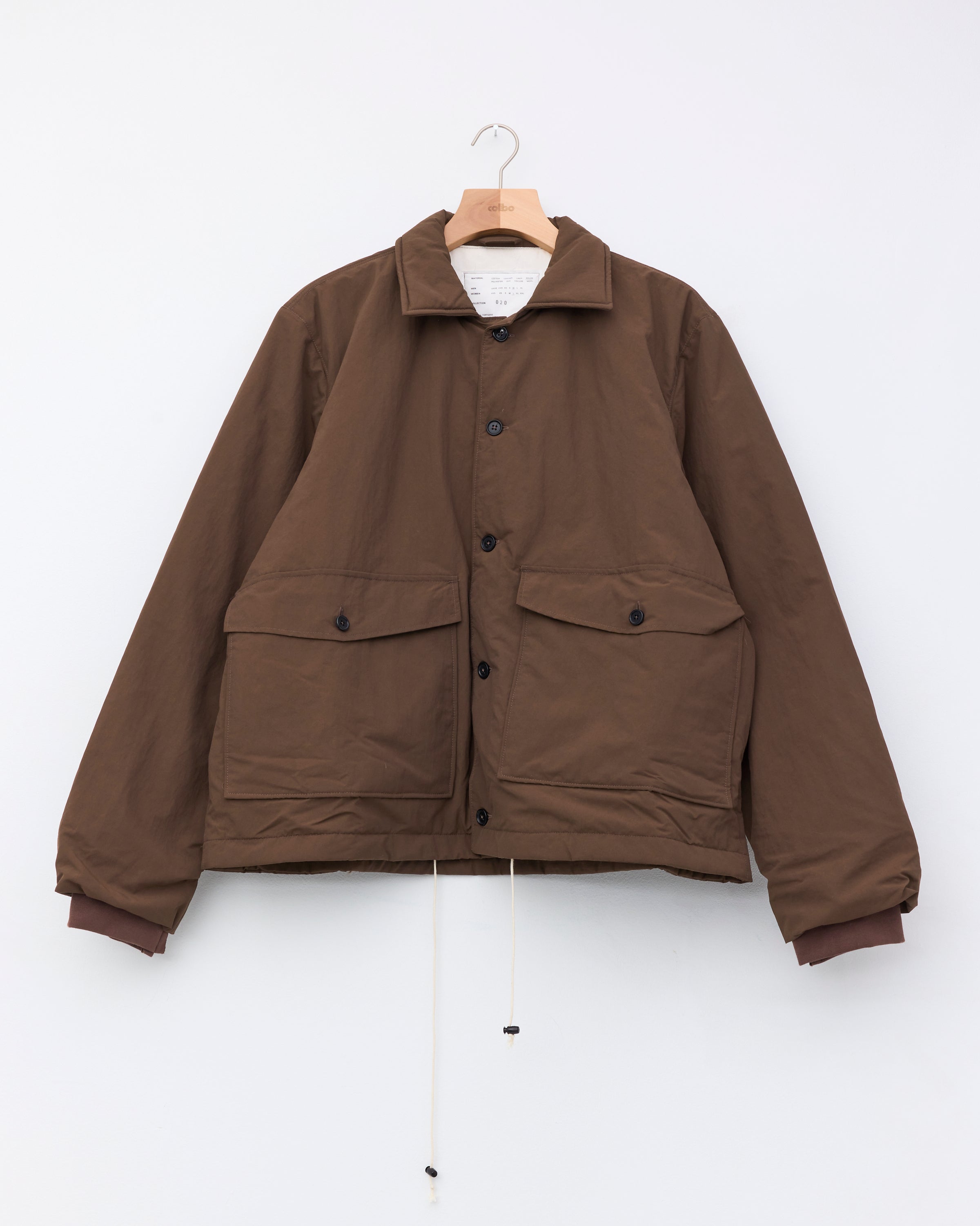 Puffed Simple Jacket, Brown – Colbo