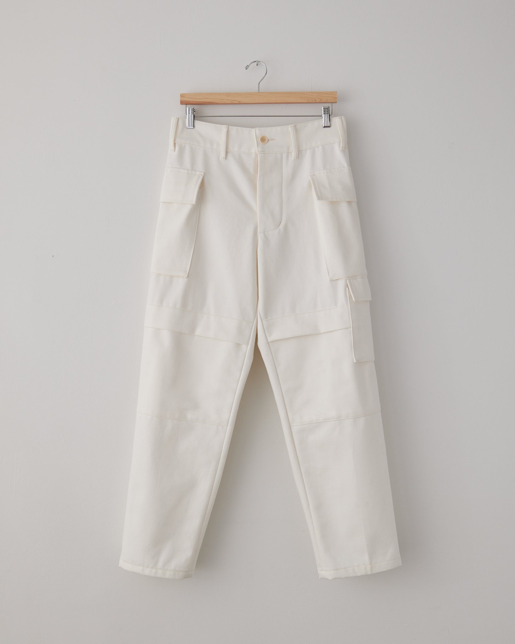 Cargo Pants, Heavyweight White Cotton Denim – Colbo