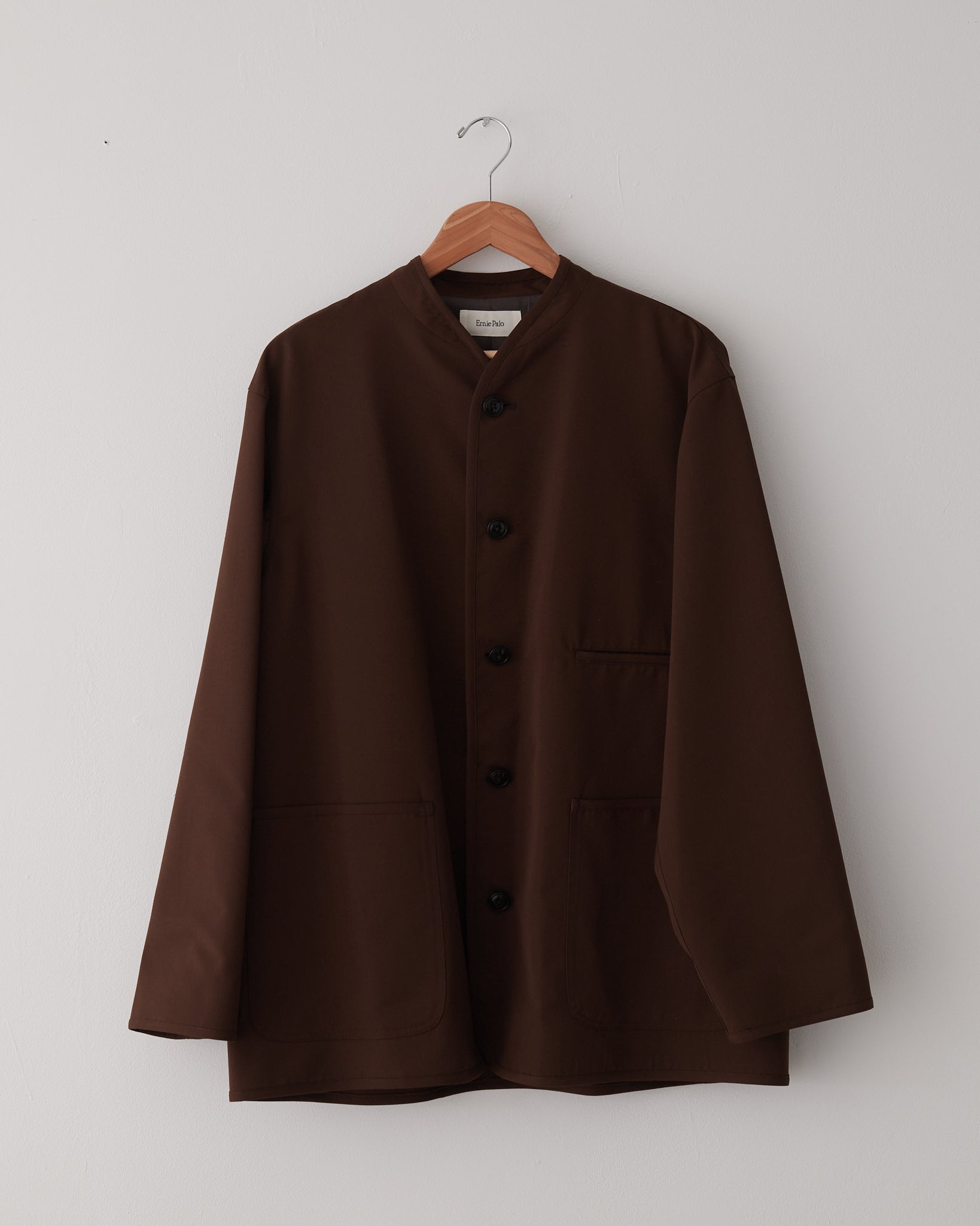 No Collar Coat, Brown