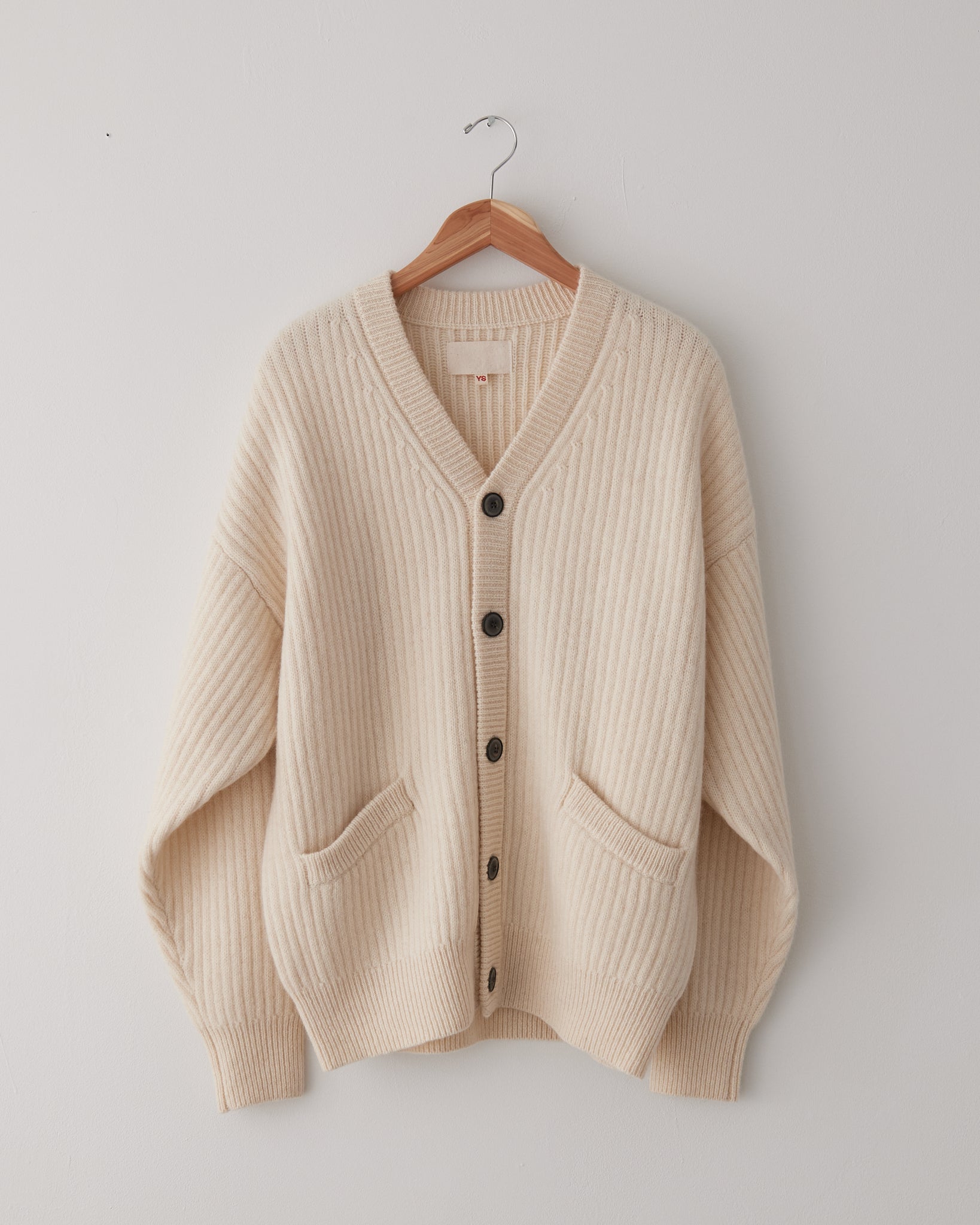 Yak Knit Cardigan, White