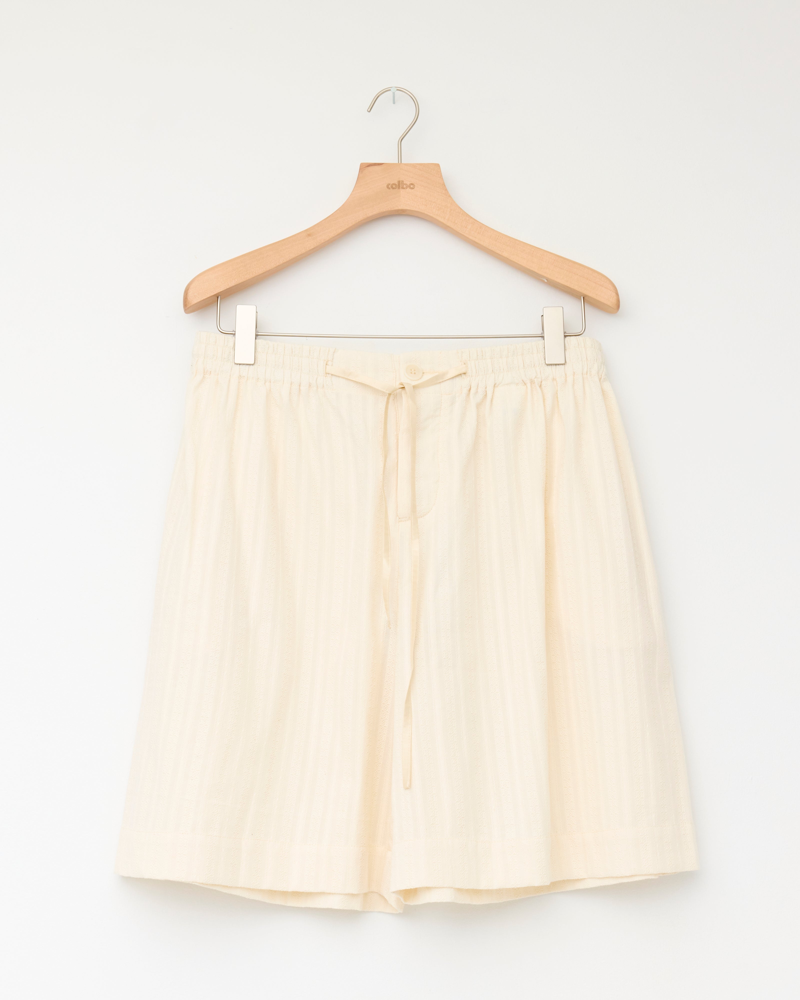 Japanese Embroidered Cotton Mens Hilda Short, Cream – Colbo