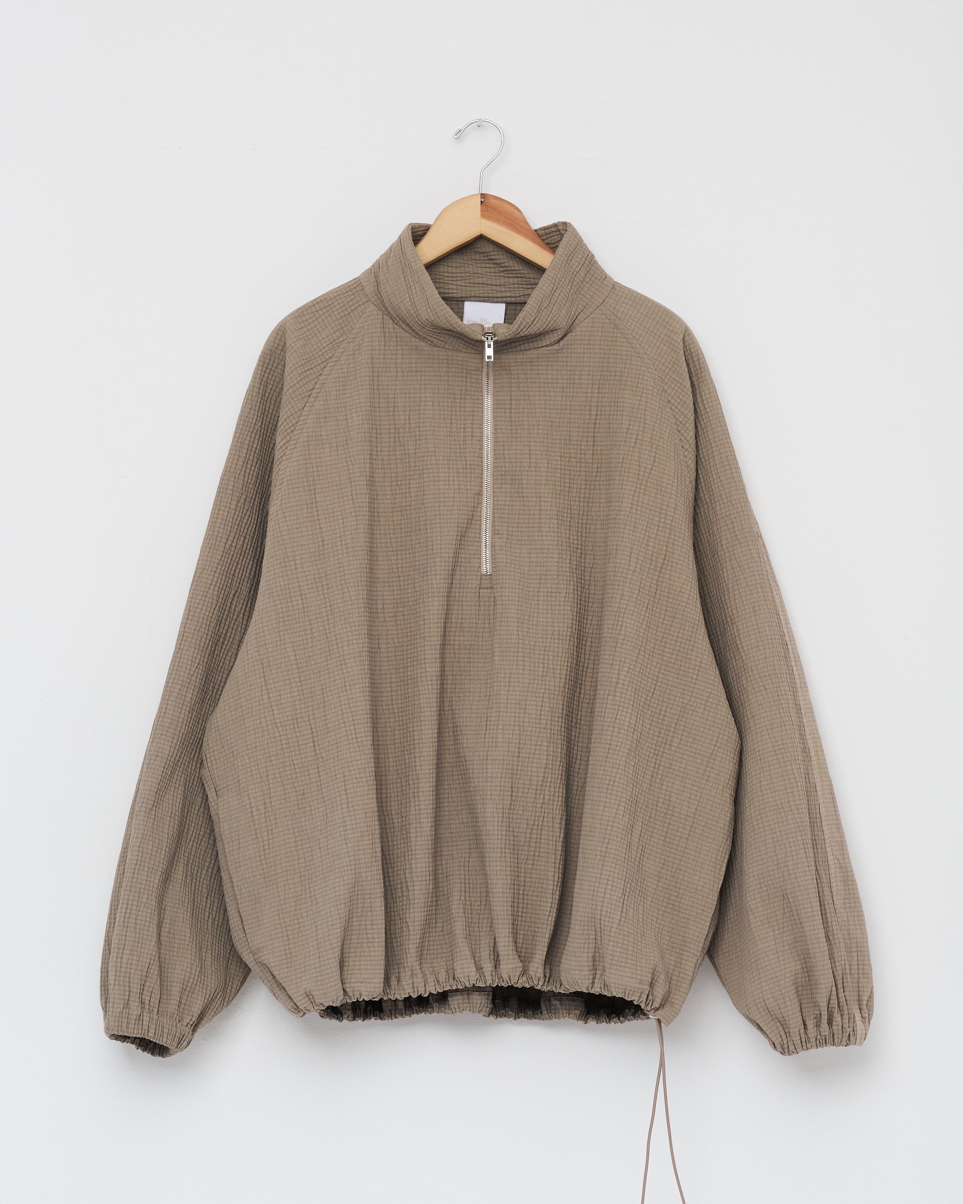 ànuke 25SS Half Sleeve Jacket ブラウン anuke ジャケット ノーカラージャケット Half Sleeve Jacket