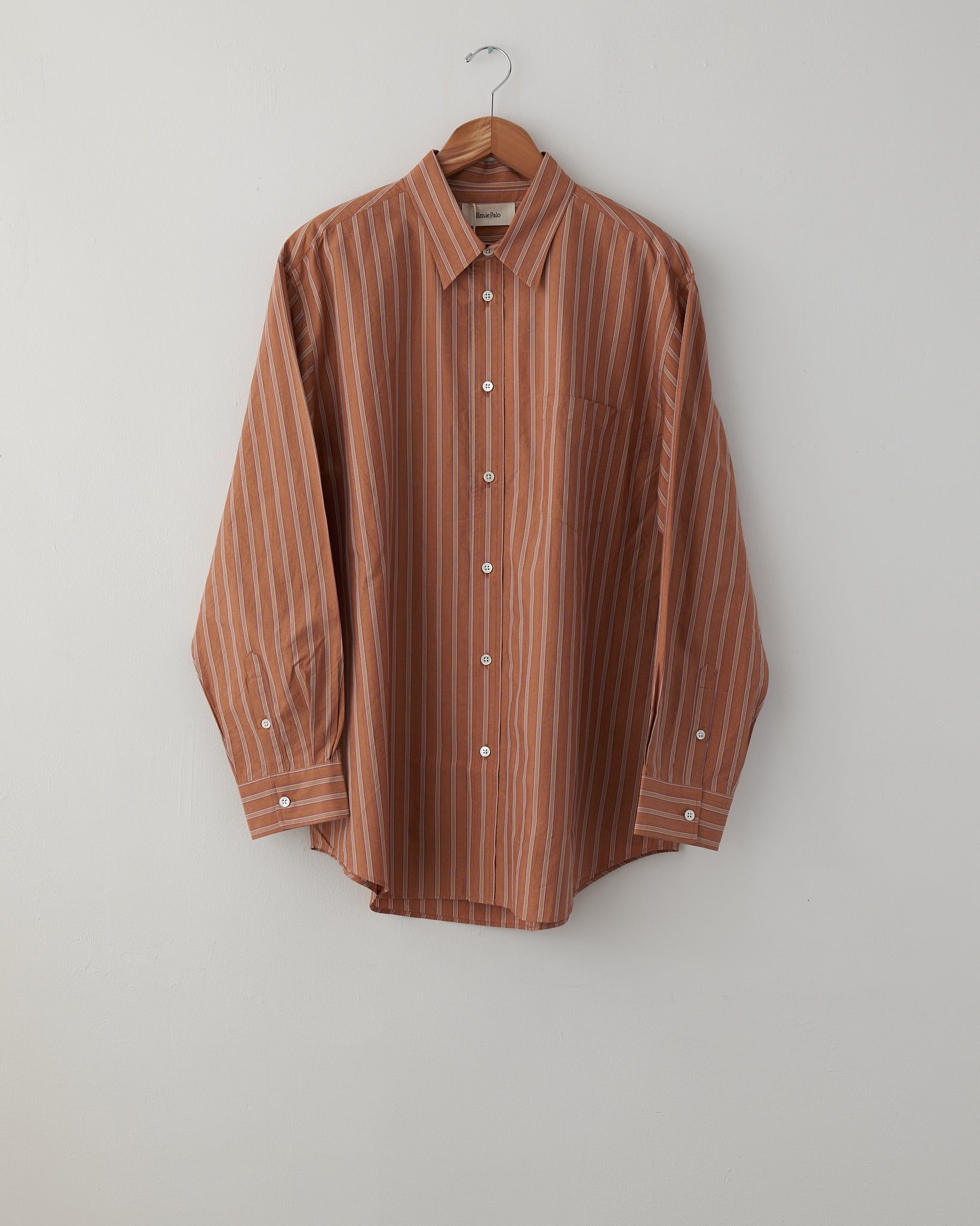 Silk & Cotton Shirt, Brown