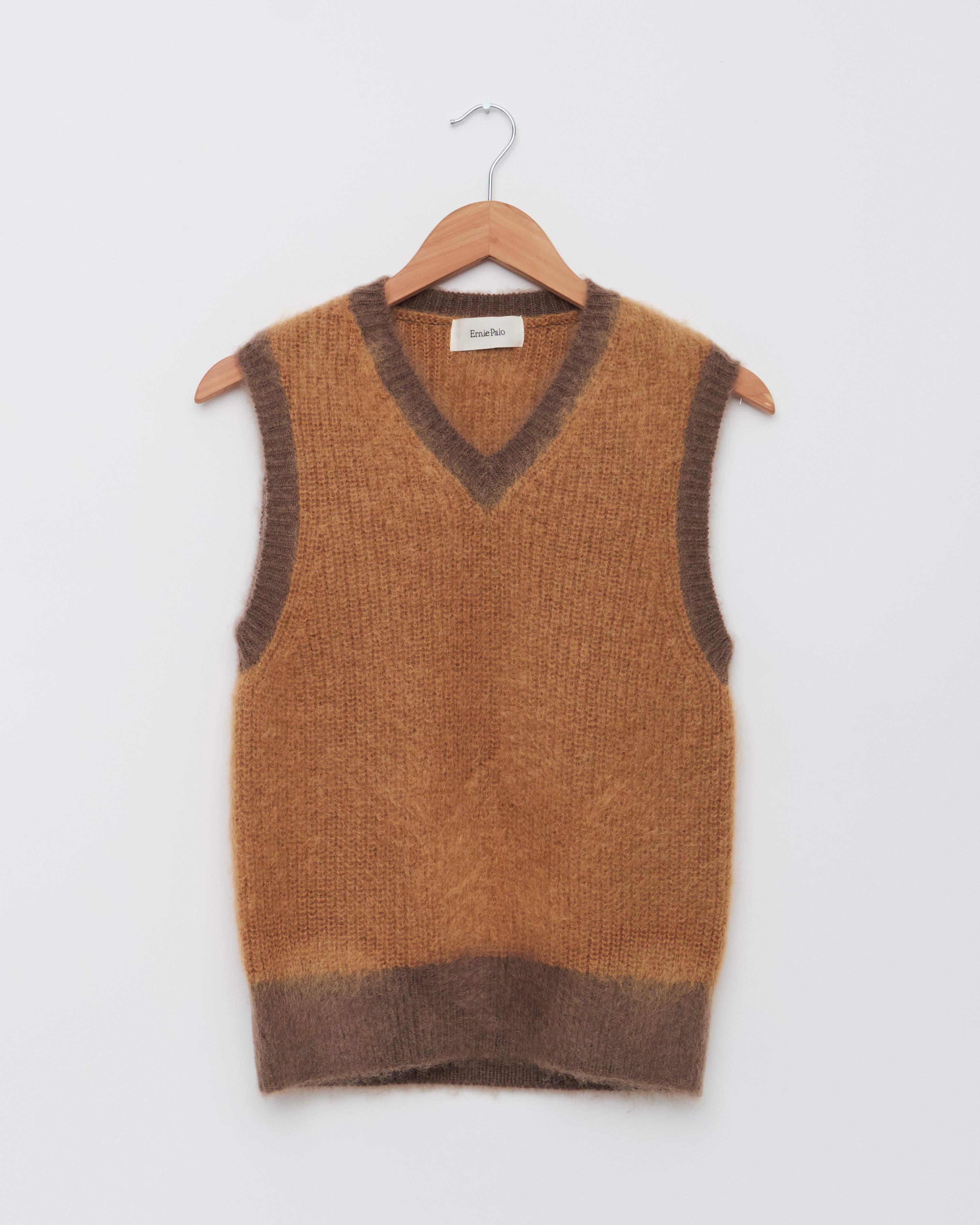 Ernie Palo Mohair Vest, Camel – Colbo