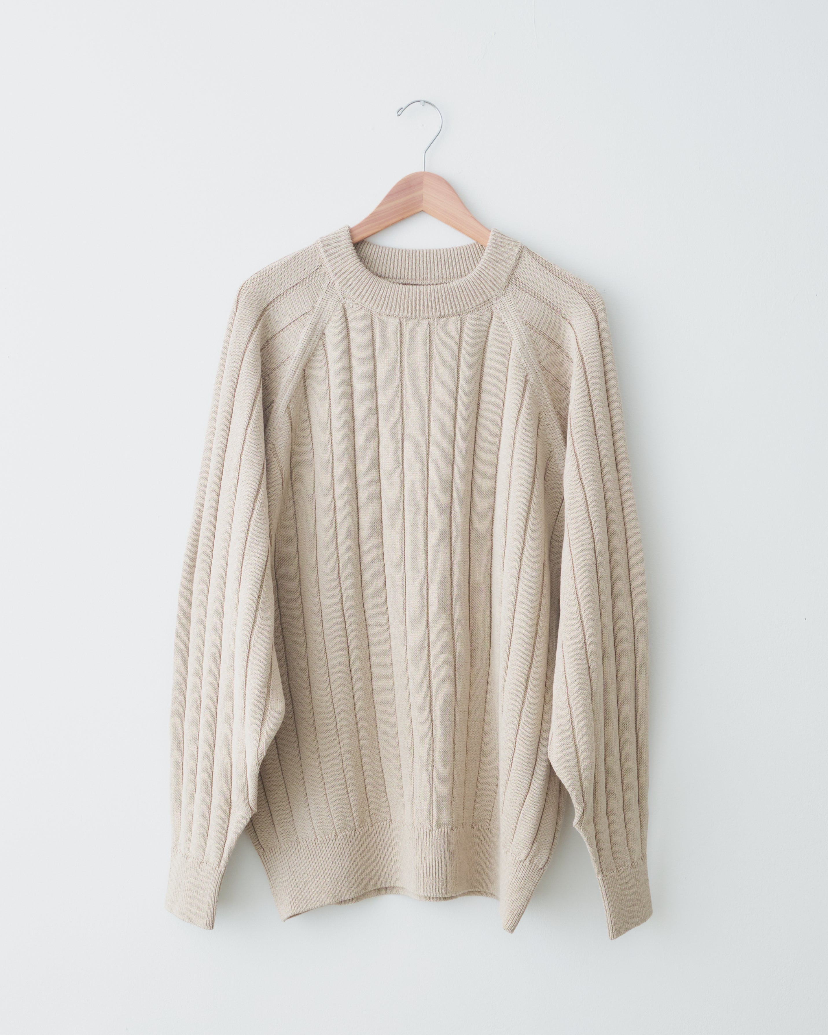 Crew Neck Knit, Beige