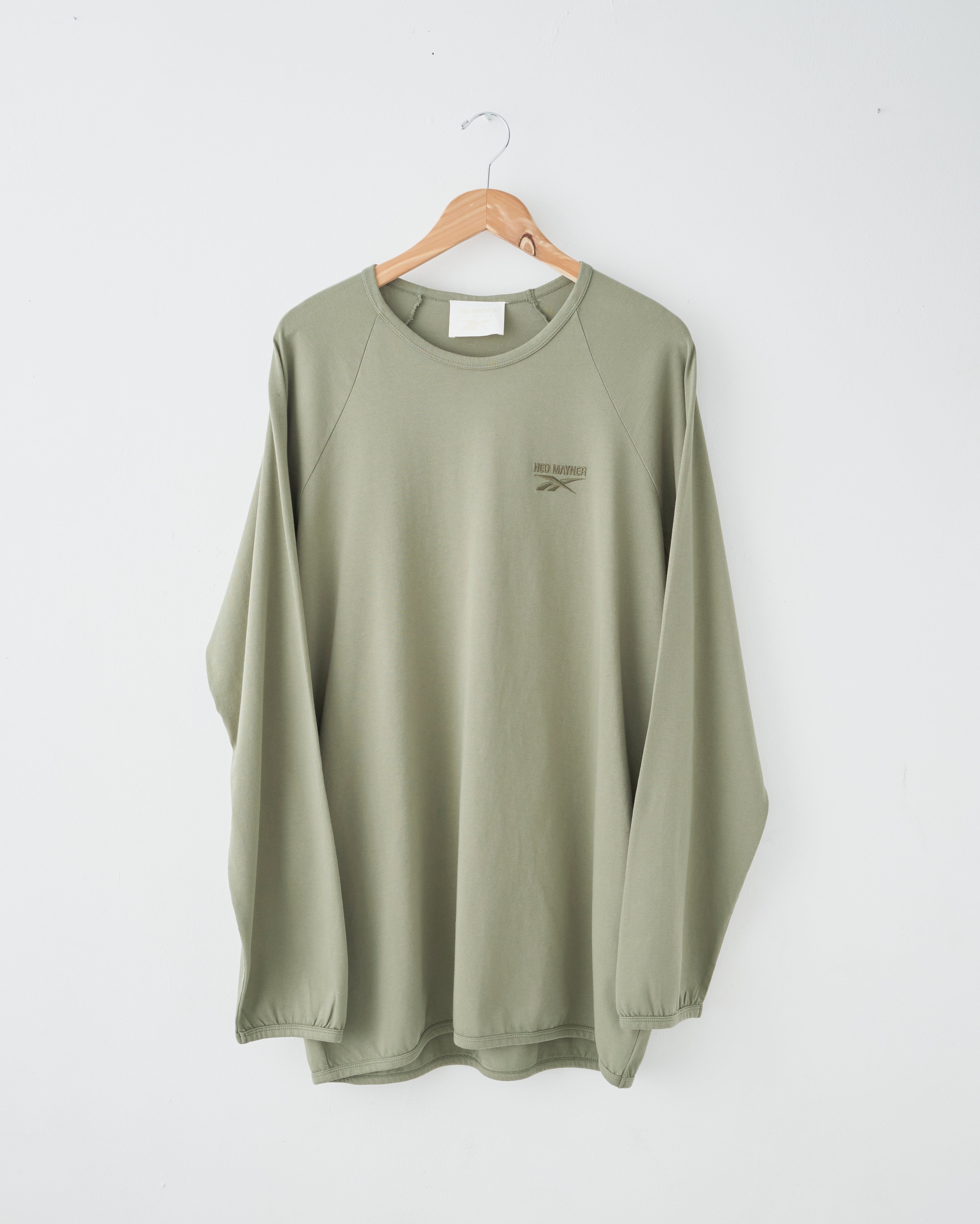 Hed Mayner Oversized Raglan Longsleeve T-Shirt Army Green