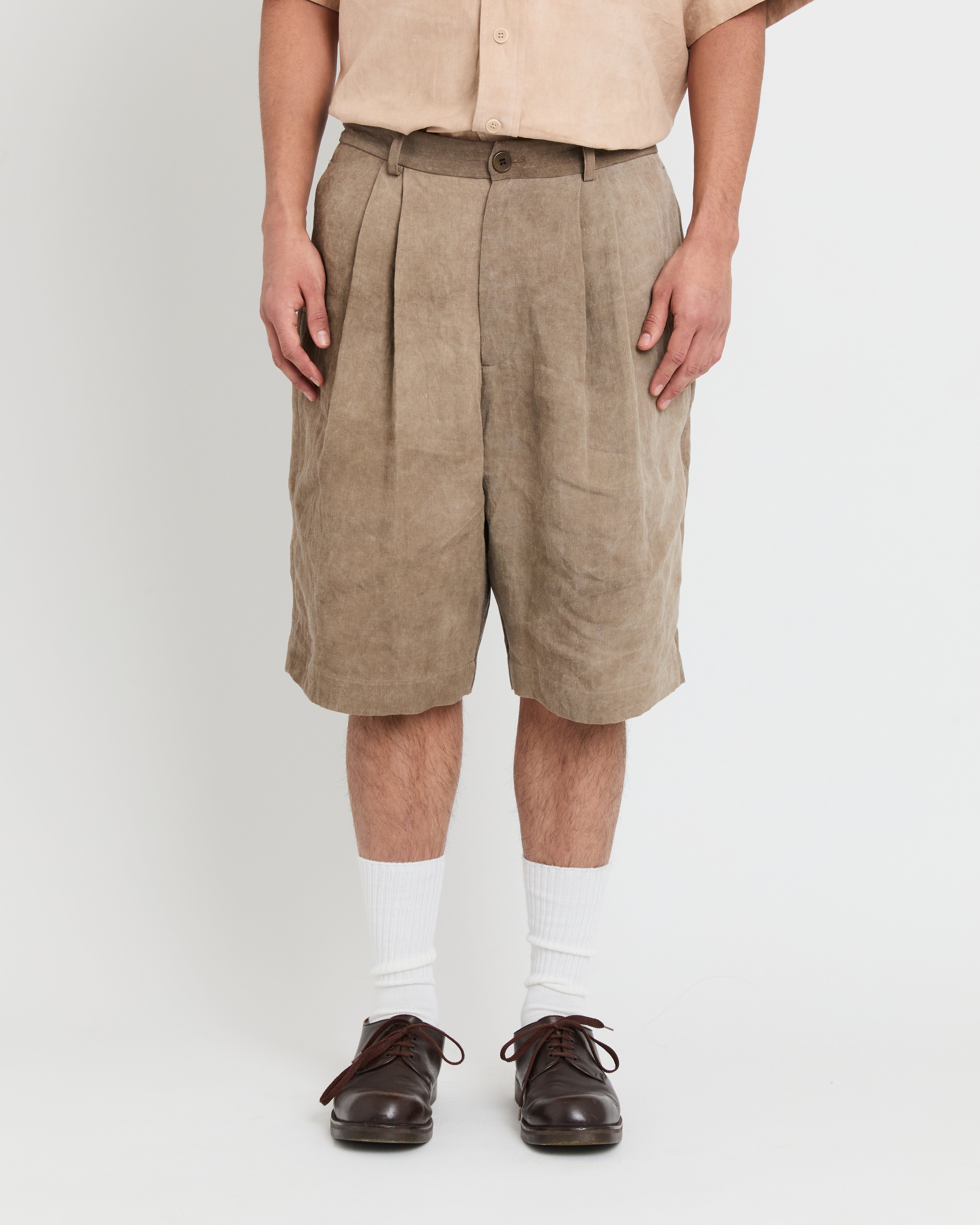 Dress Shorts, Hard Wash Brown Dress Shorts, Hard Wash Brown