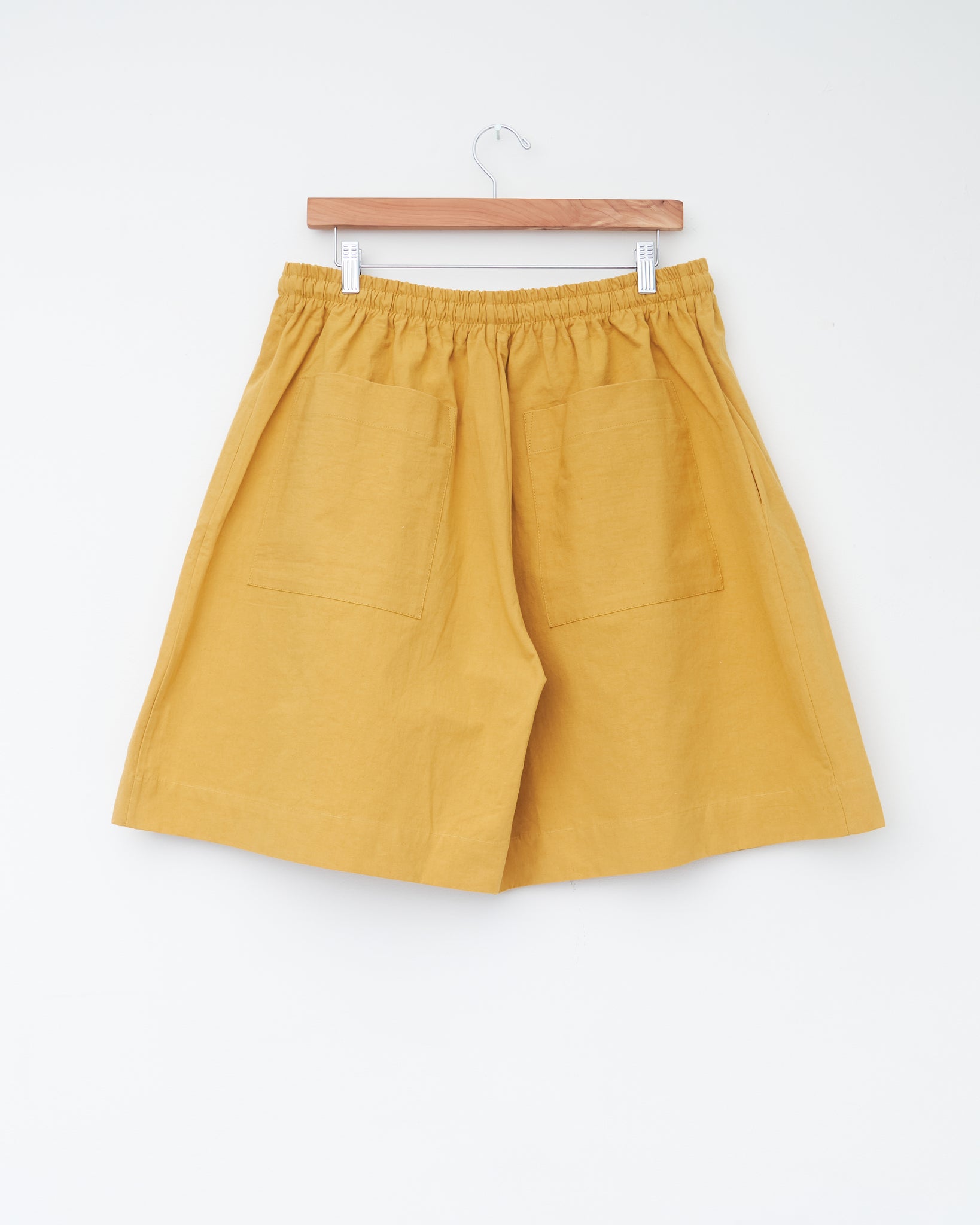 Mens Japanese Cotton And Hemp Hilda Short, Mustard