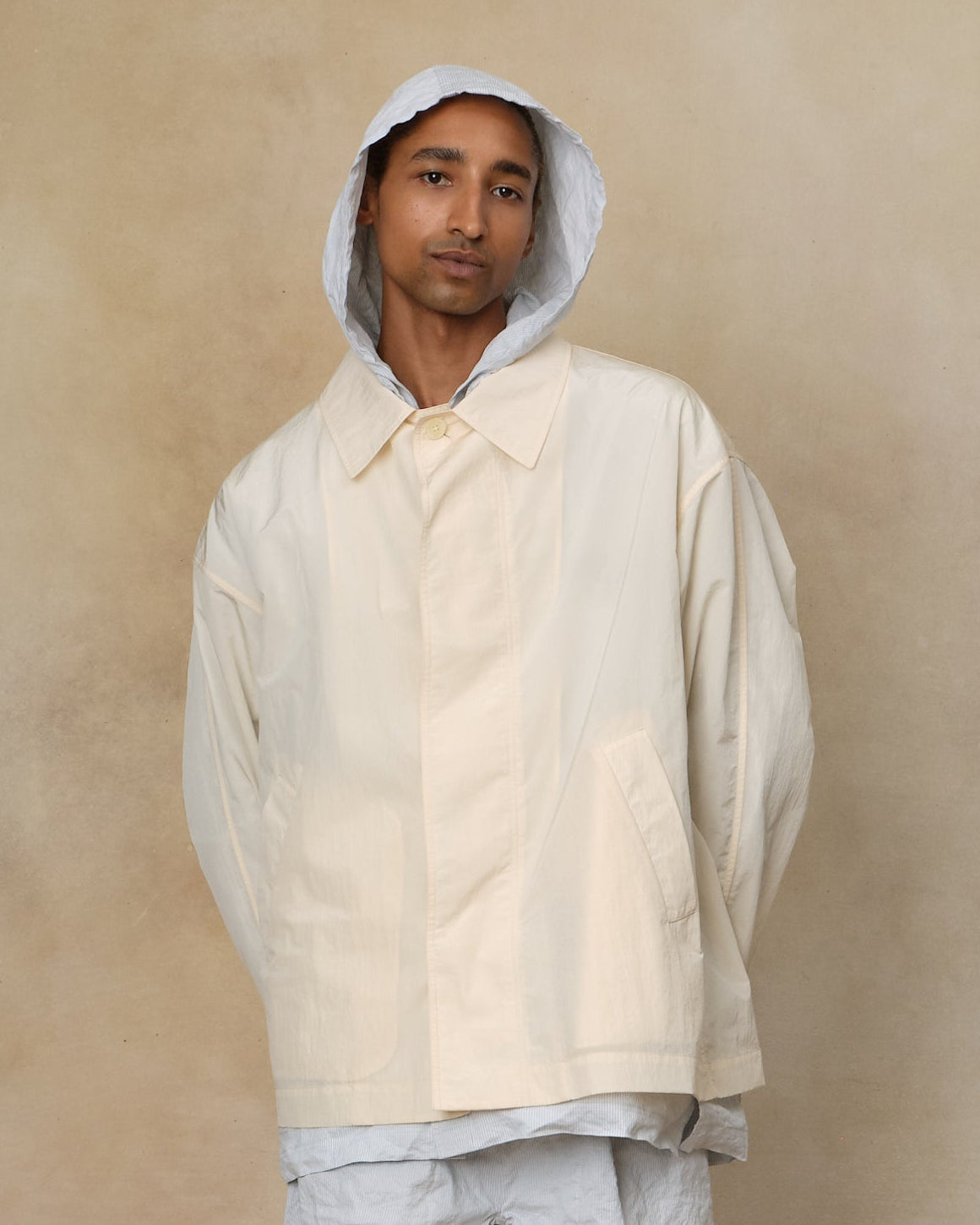 Hooded Shirt, Pinstripe – Colbo