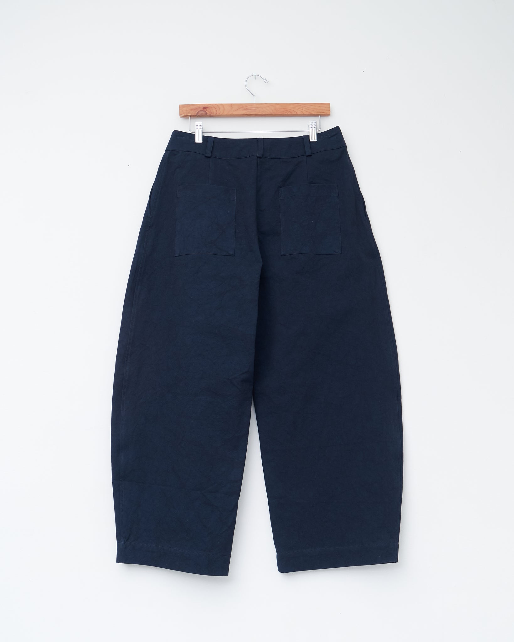 Japanese Cotton Twill Robyn Trouser, Dark Navy