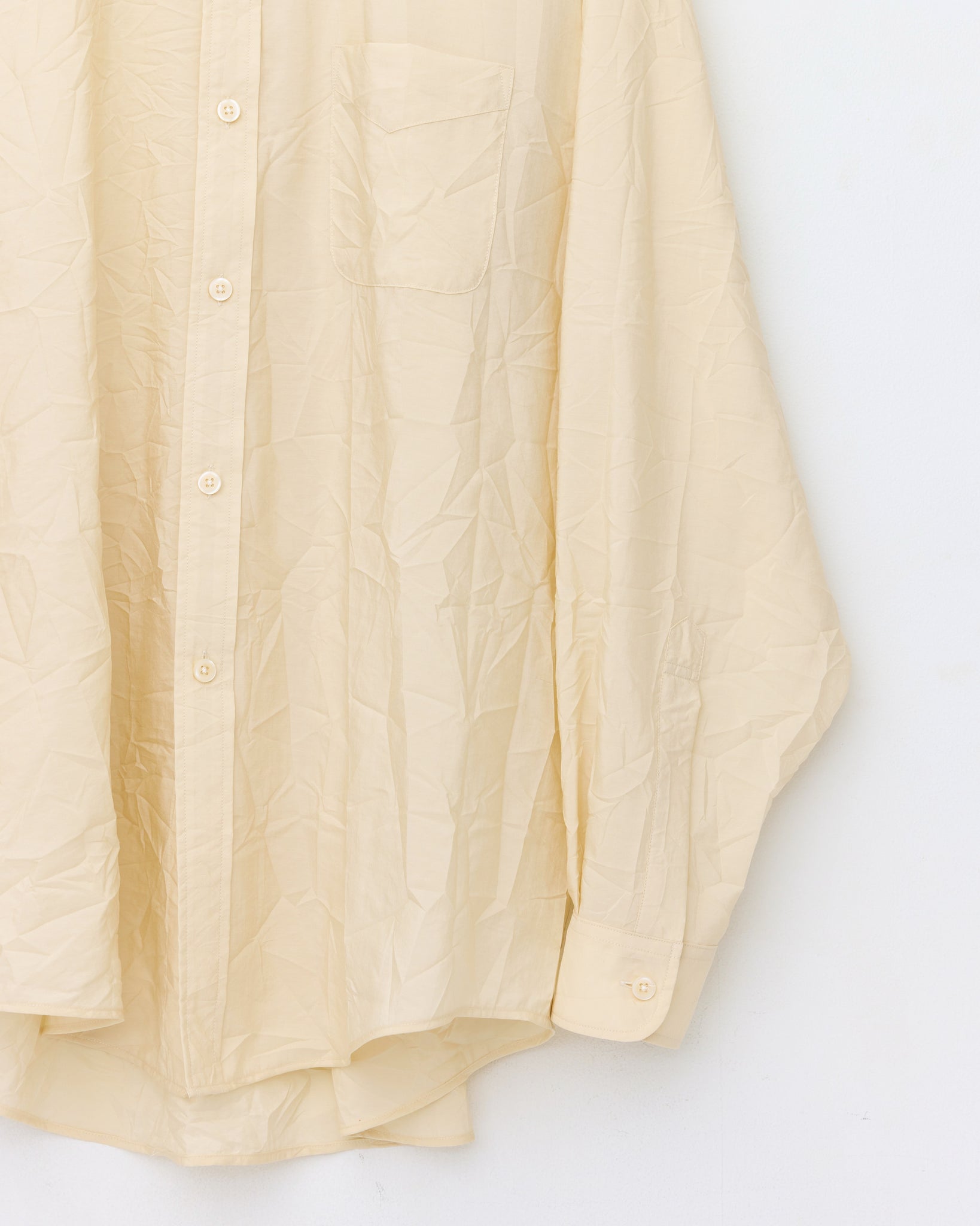 Office Shirt, Crinkled Cream