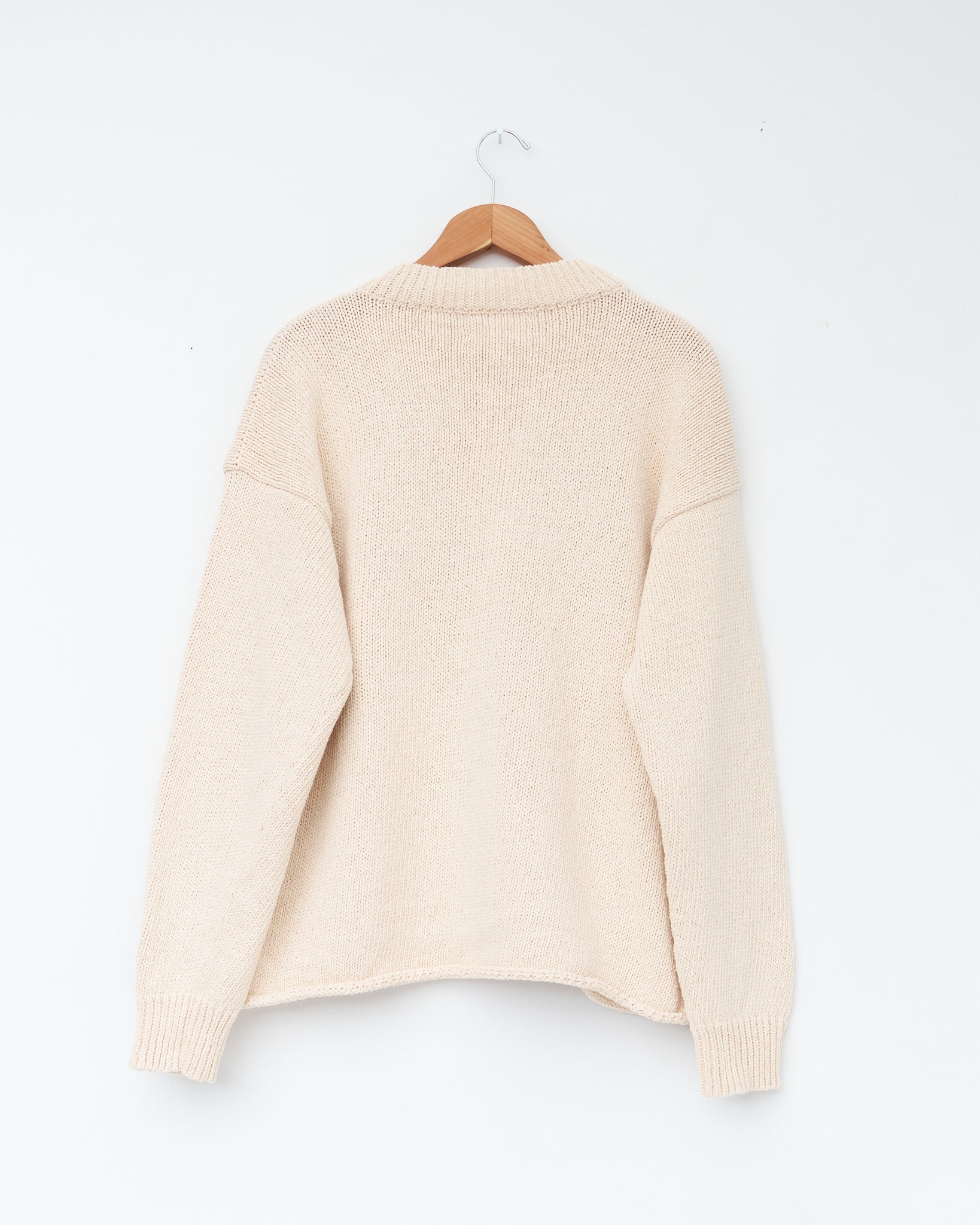 100% Cotton Abel Crew Neck Pullover, Ecru