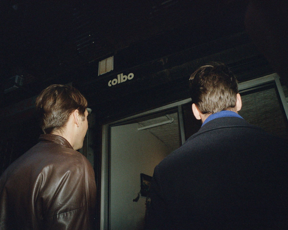 Friends outside Colbo at night