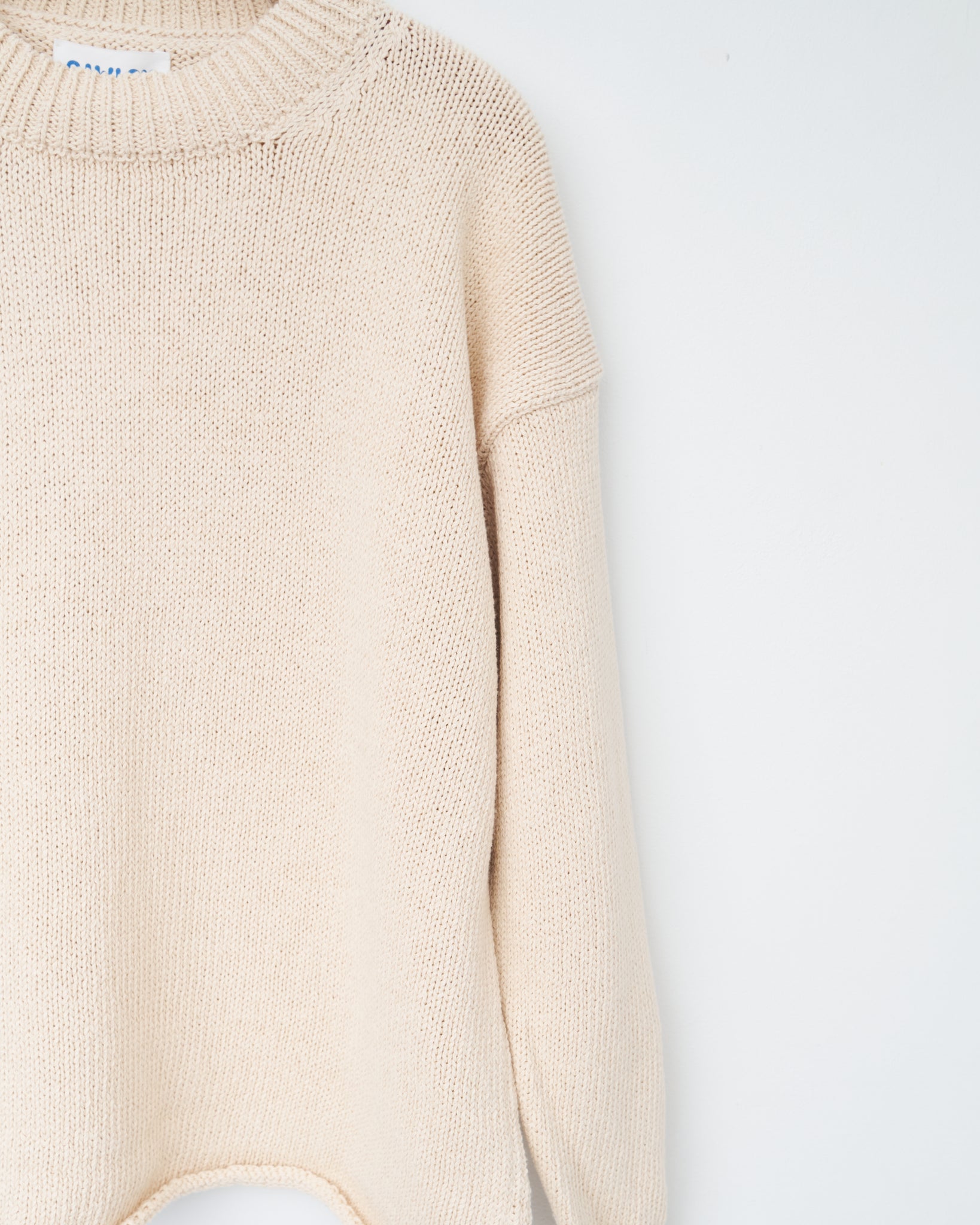 100% Cotton Abel Crew Neck Pullover, Ecru