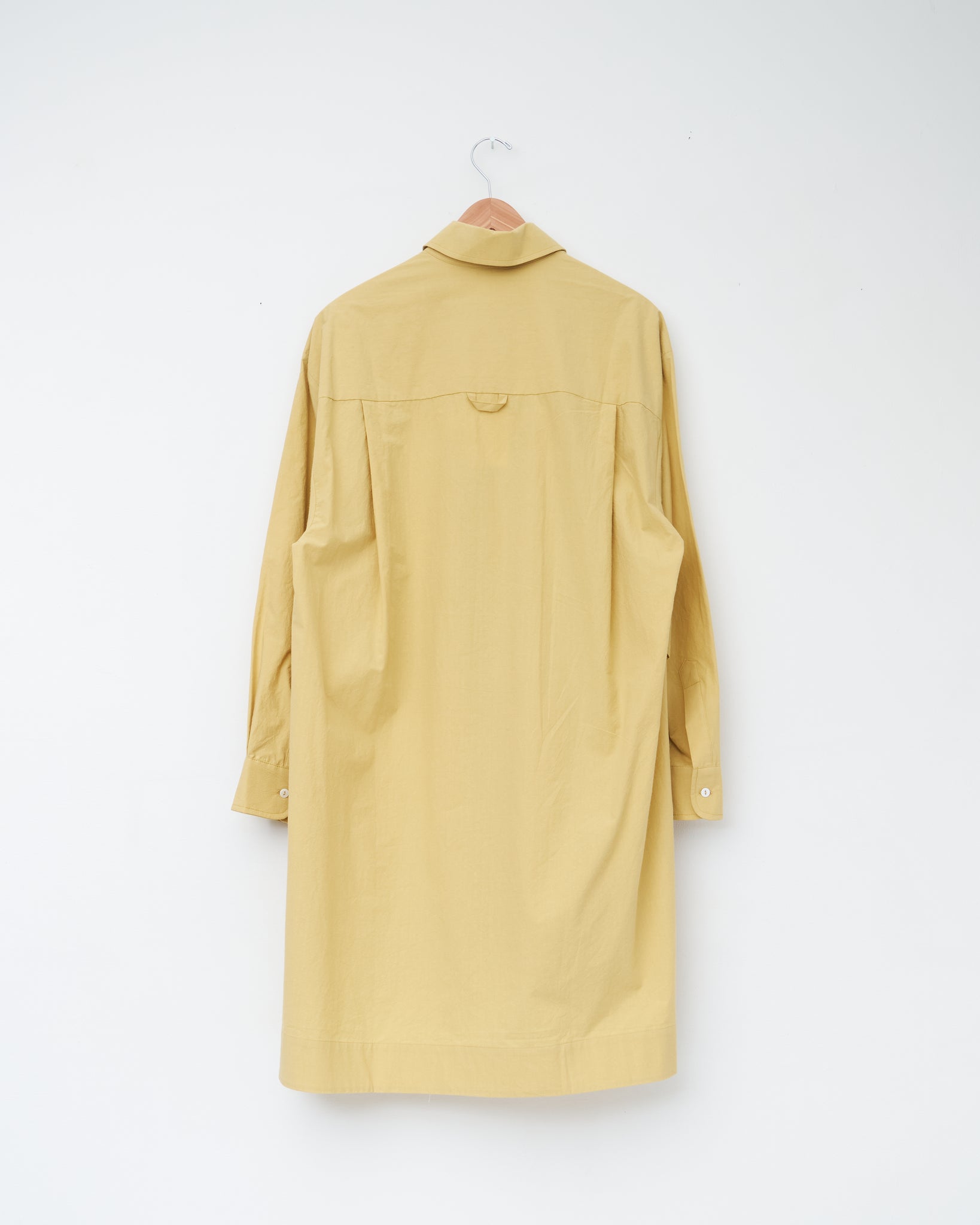 Japanese Crisp Cotton Big Shirt, Celery