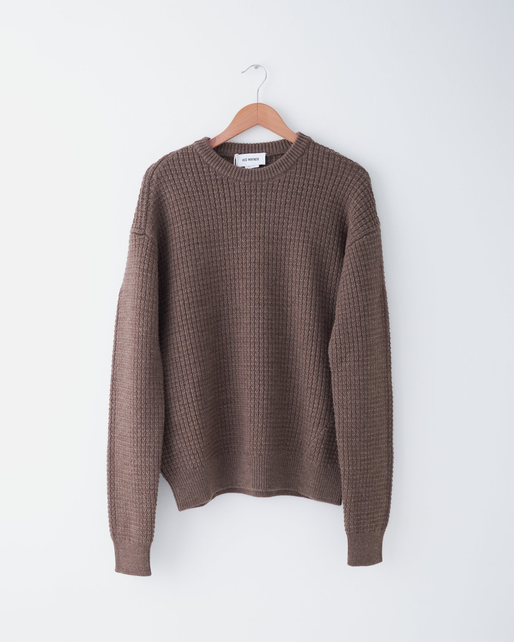 Sweater Crew Neck, Dark Brown