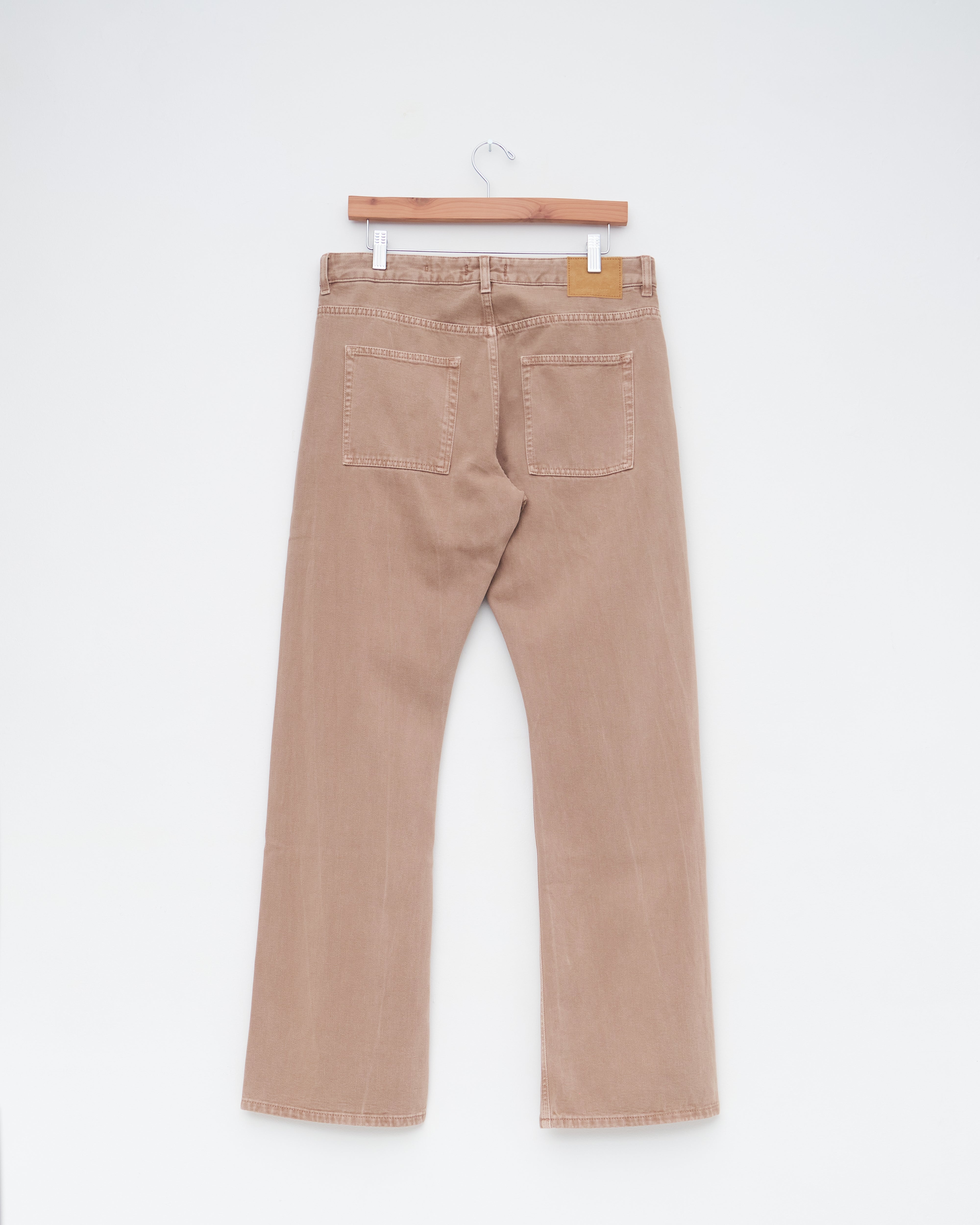 ★GLOWNY★BONES DENIM PANTS (KHAKI BROWN)★正規品/直送料込 GL42473A]gold(ゴールド) RECYCLED WASTE SUVIN COTTON YARN