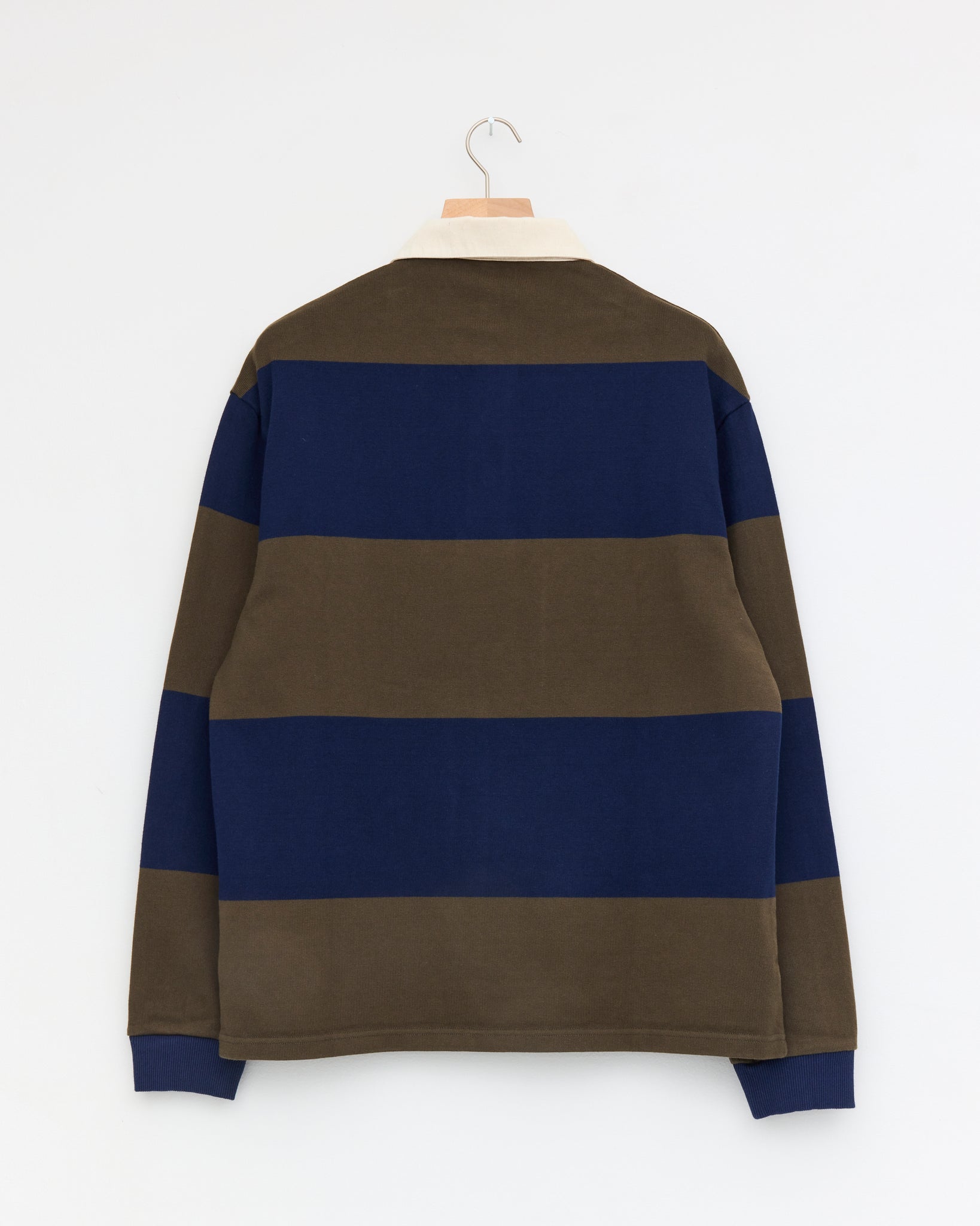 Rugby Polo 1.0, Navy Brown Stripe