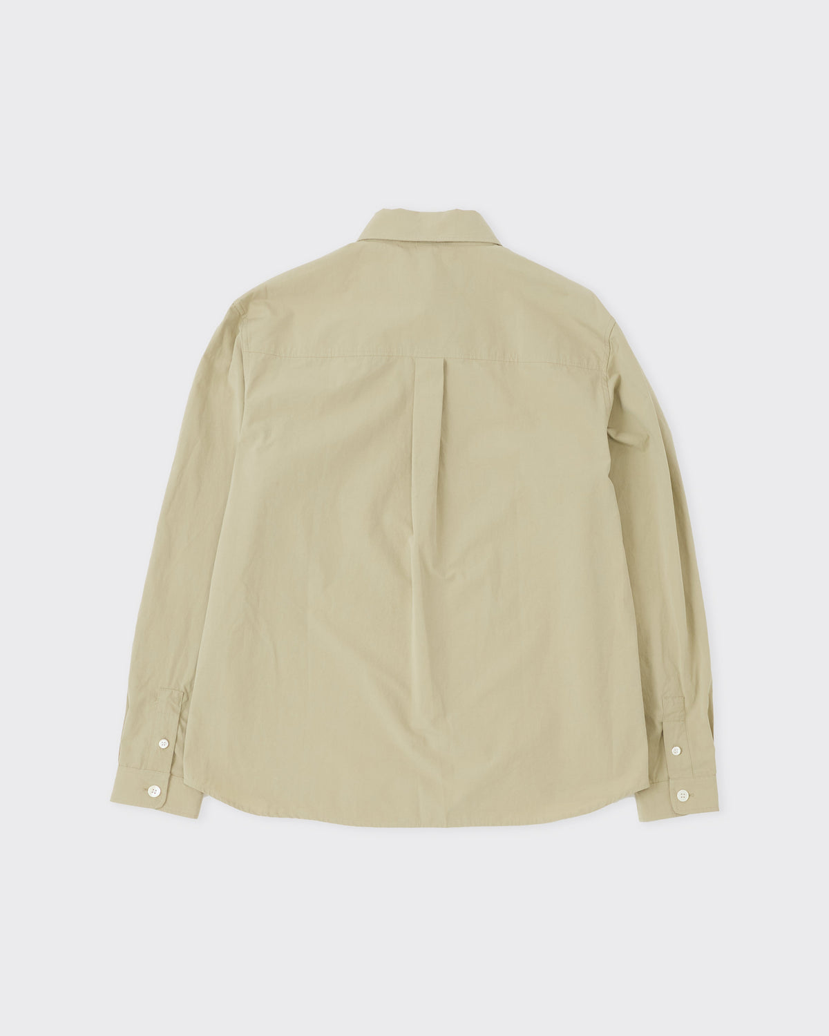Another Aspect Shirt 4.0 in pale green organic cotton, back, flat lay