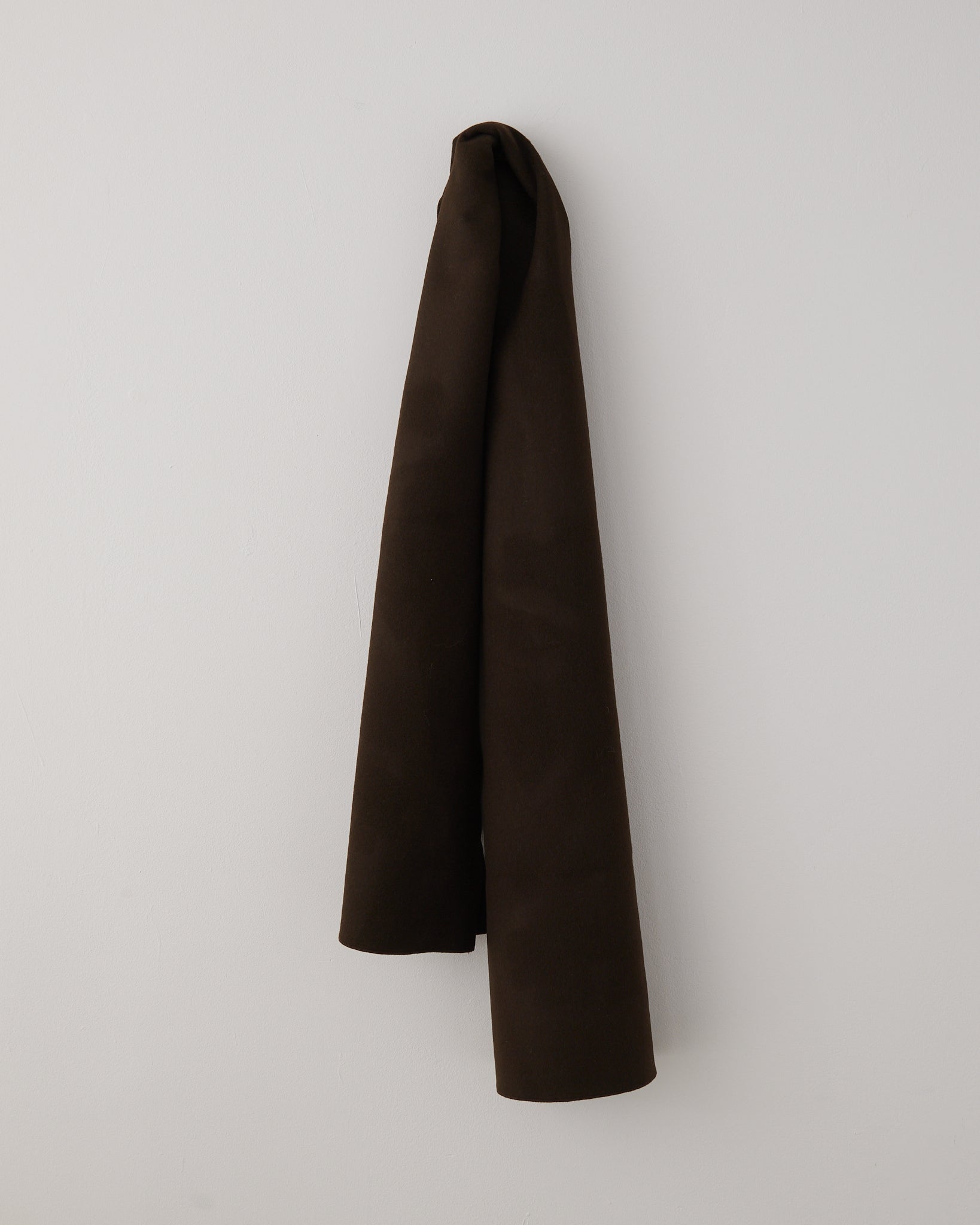 Wool/Angora Scarf, Dark Brown
