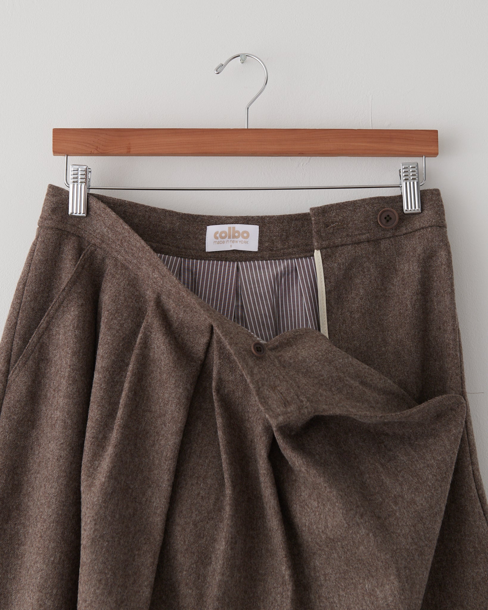 Pleat Skirt, Wool / Nylon
