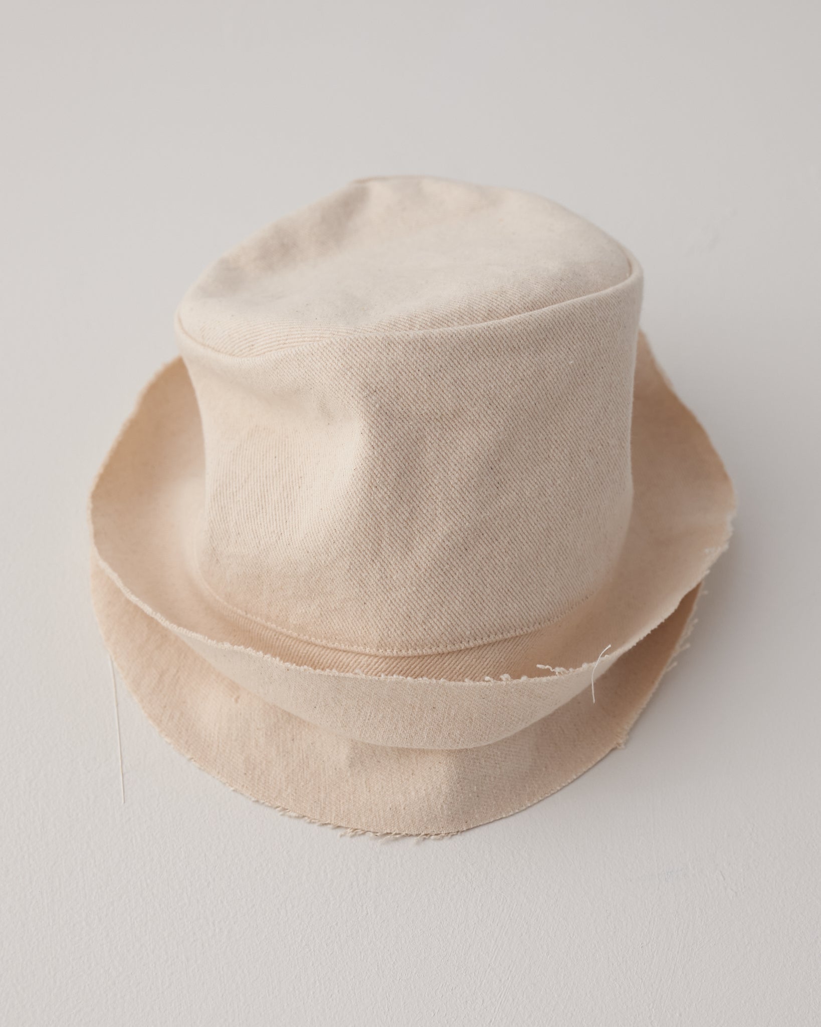 Double Raw Bucket Hat, Natural Denim