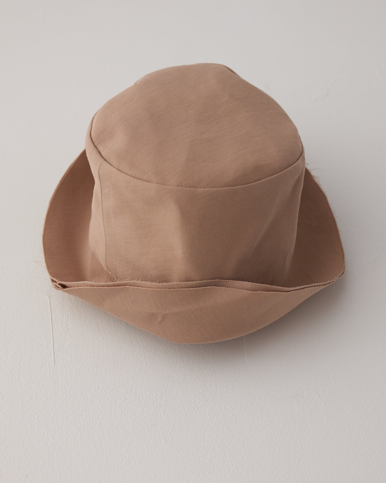 Double Raw Bucket Hat, Cotton/Silk