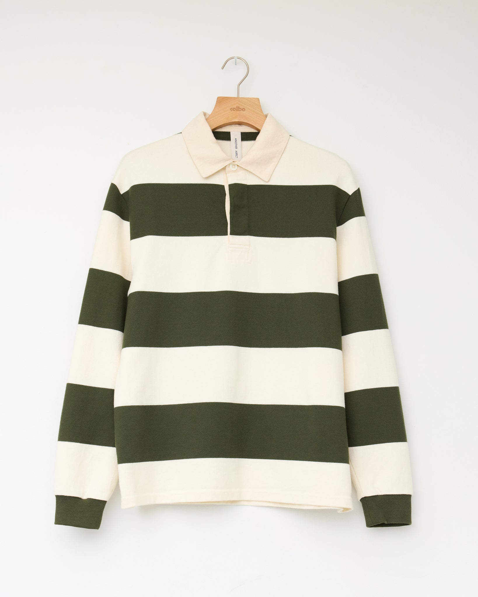 Rugby Polo 1.0, Green Ecru Stripe