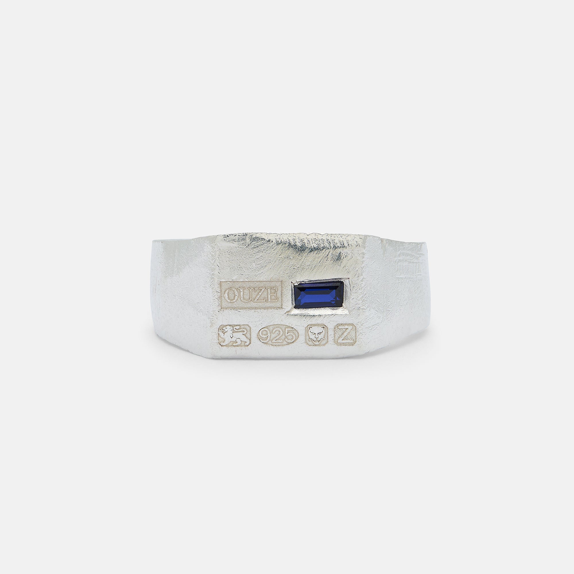 Blue Sapphire Hallmark Signet