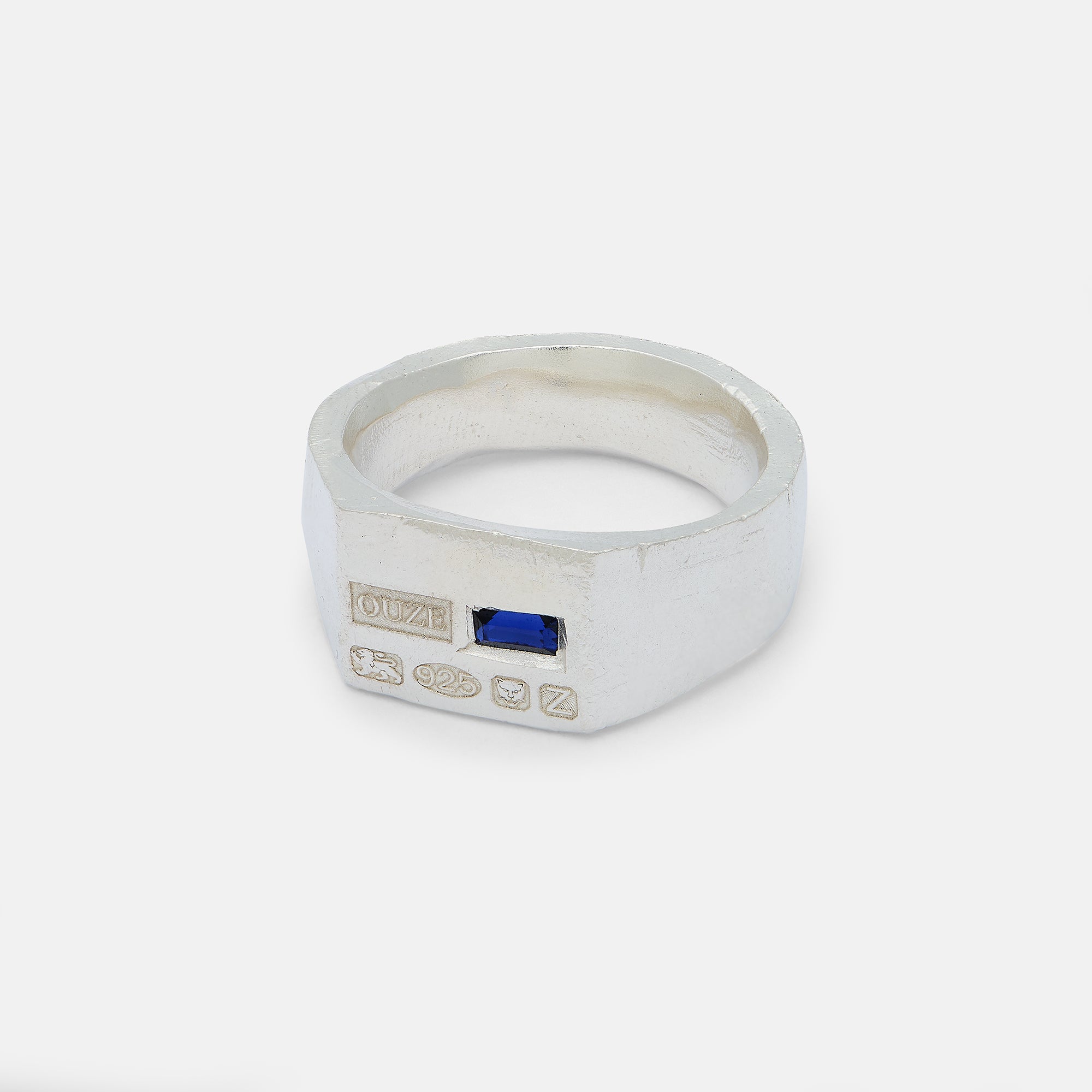 Blue Sapphire Hallmark Signet