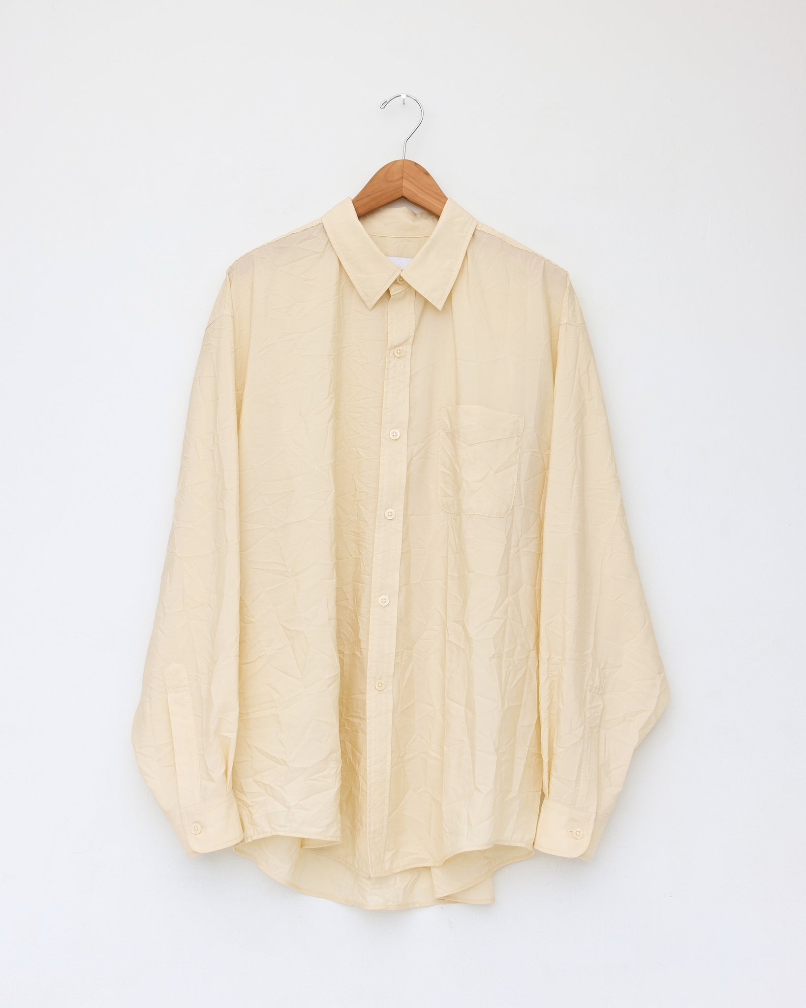 Office Shirt, Crinkled Cream