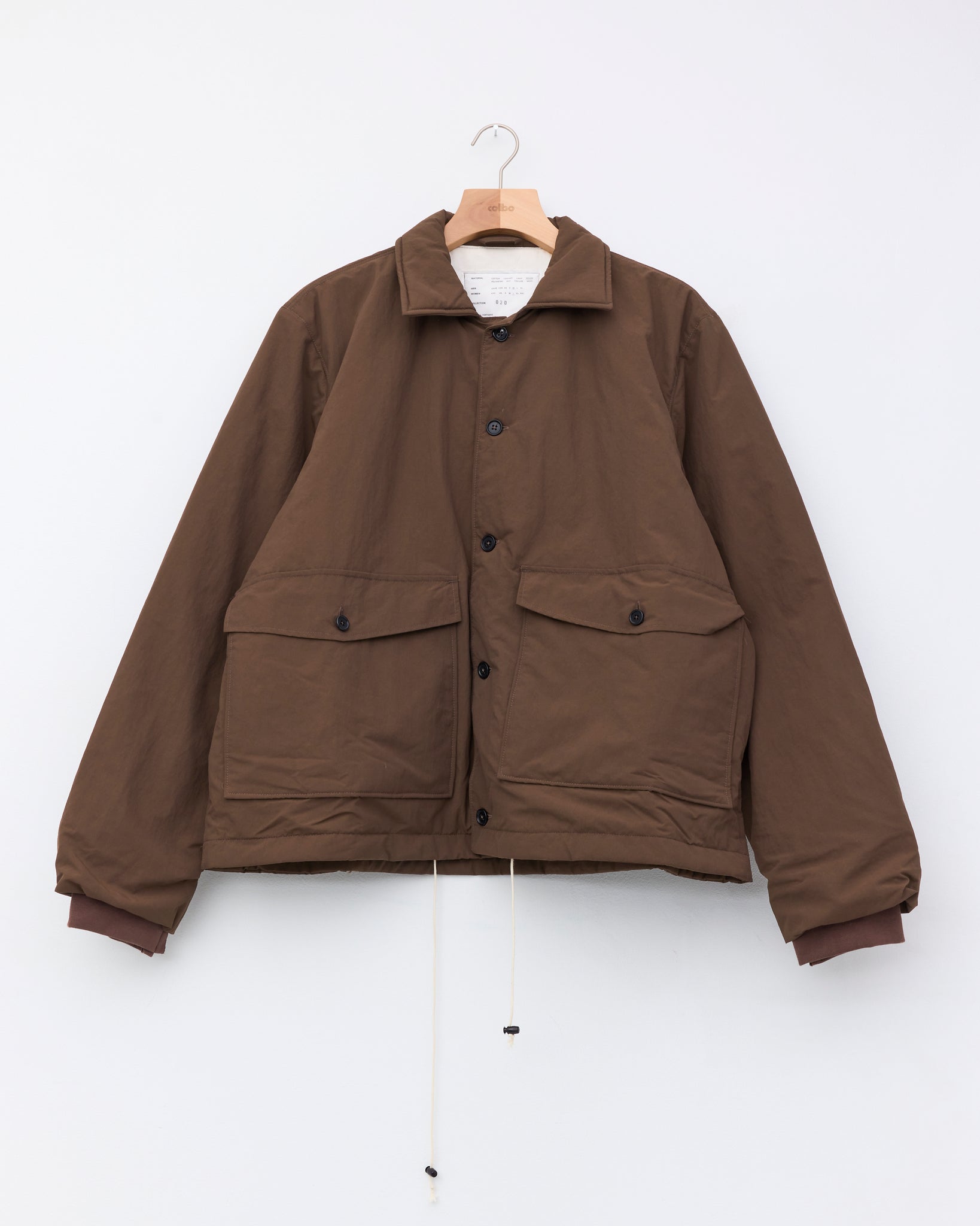Puffed Simple Jacket, Brown