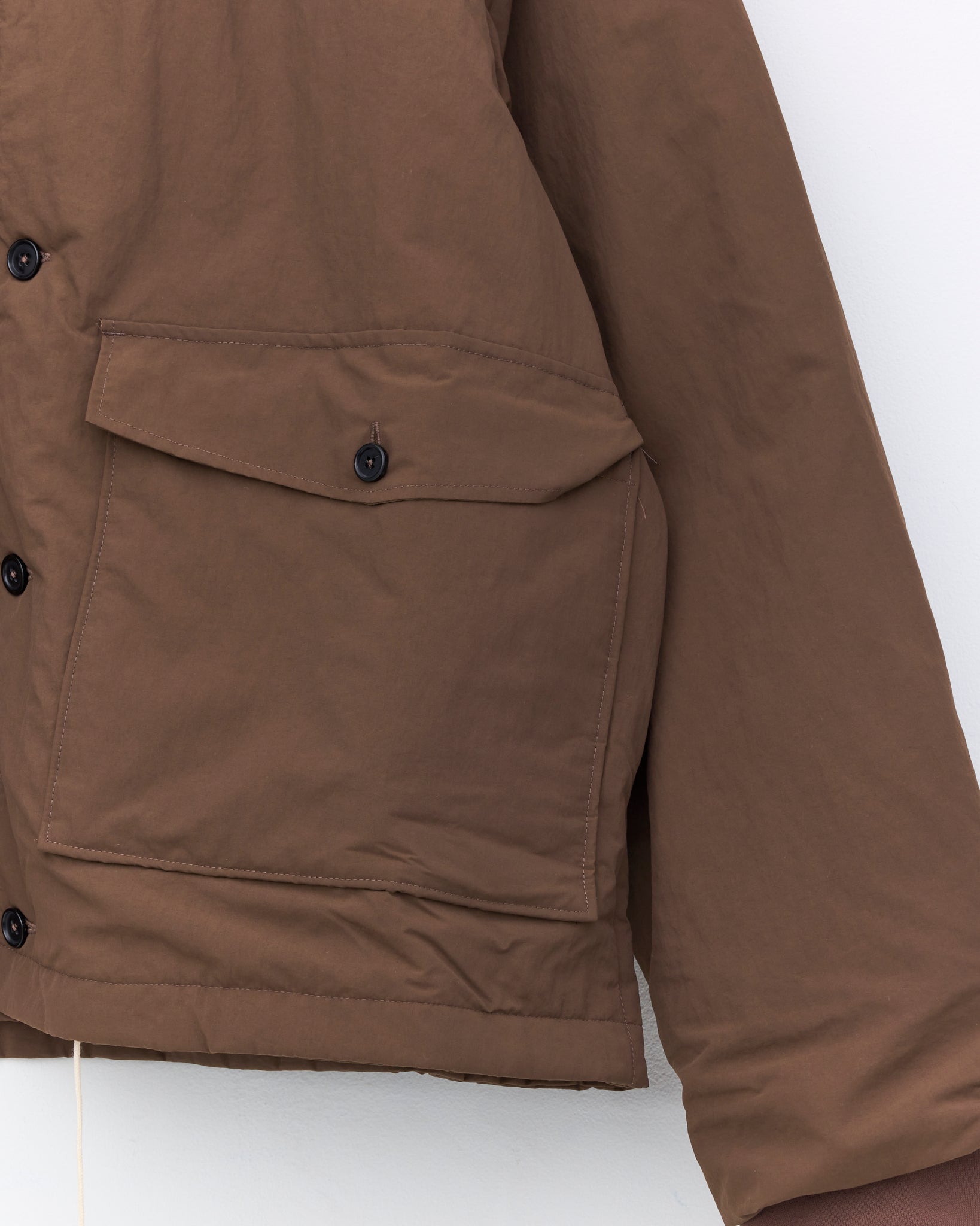 Puffed Simple Jacket, Brown