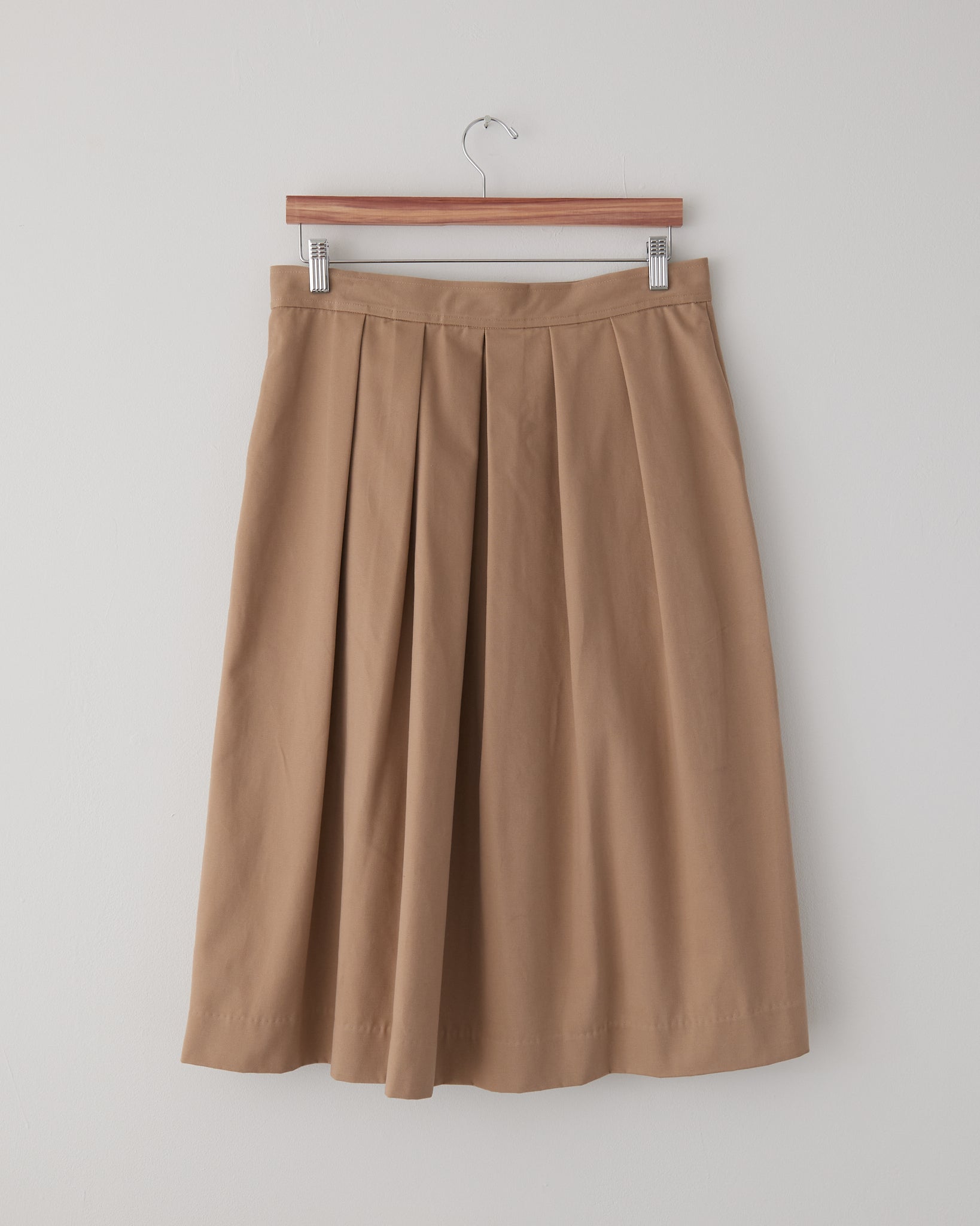 Pleat Skirt, Brushed Cotton