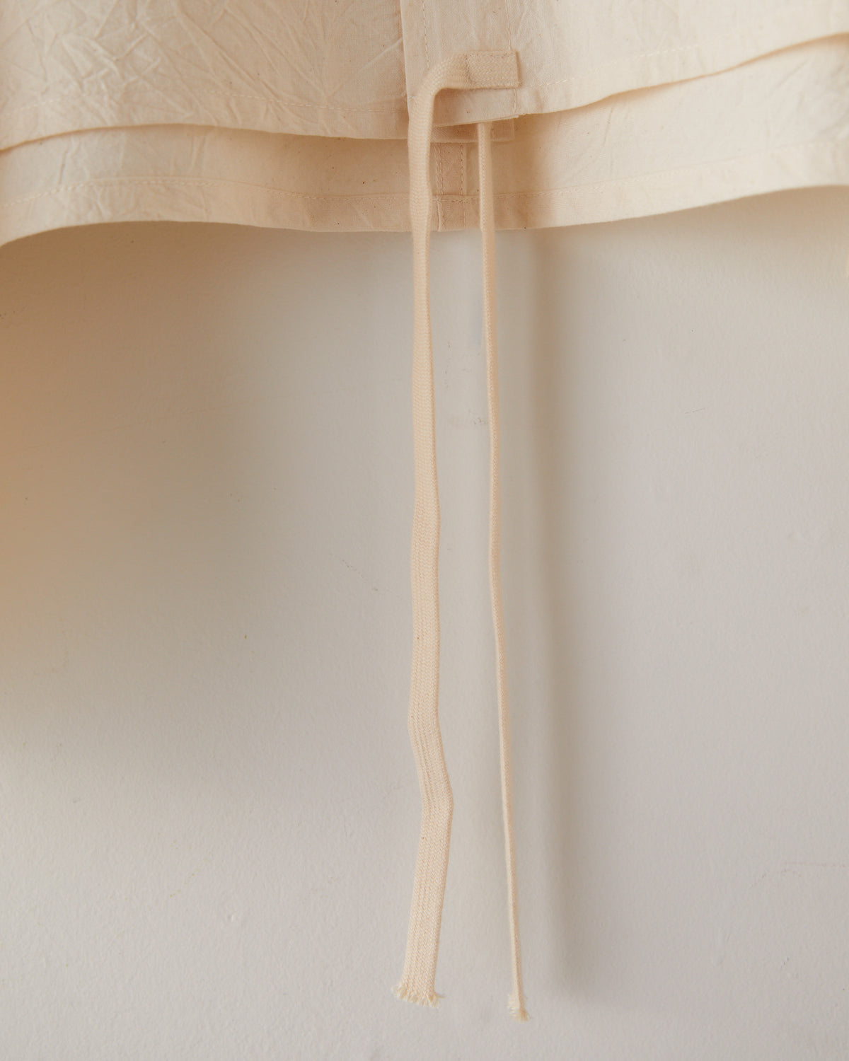 Colbo Cone Top in crinkled Japanese cotton, hem drawstring detail