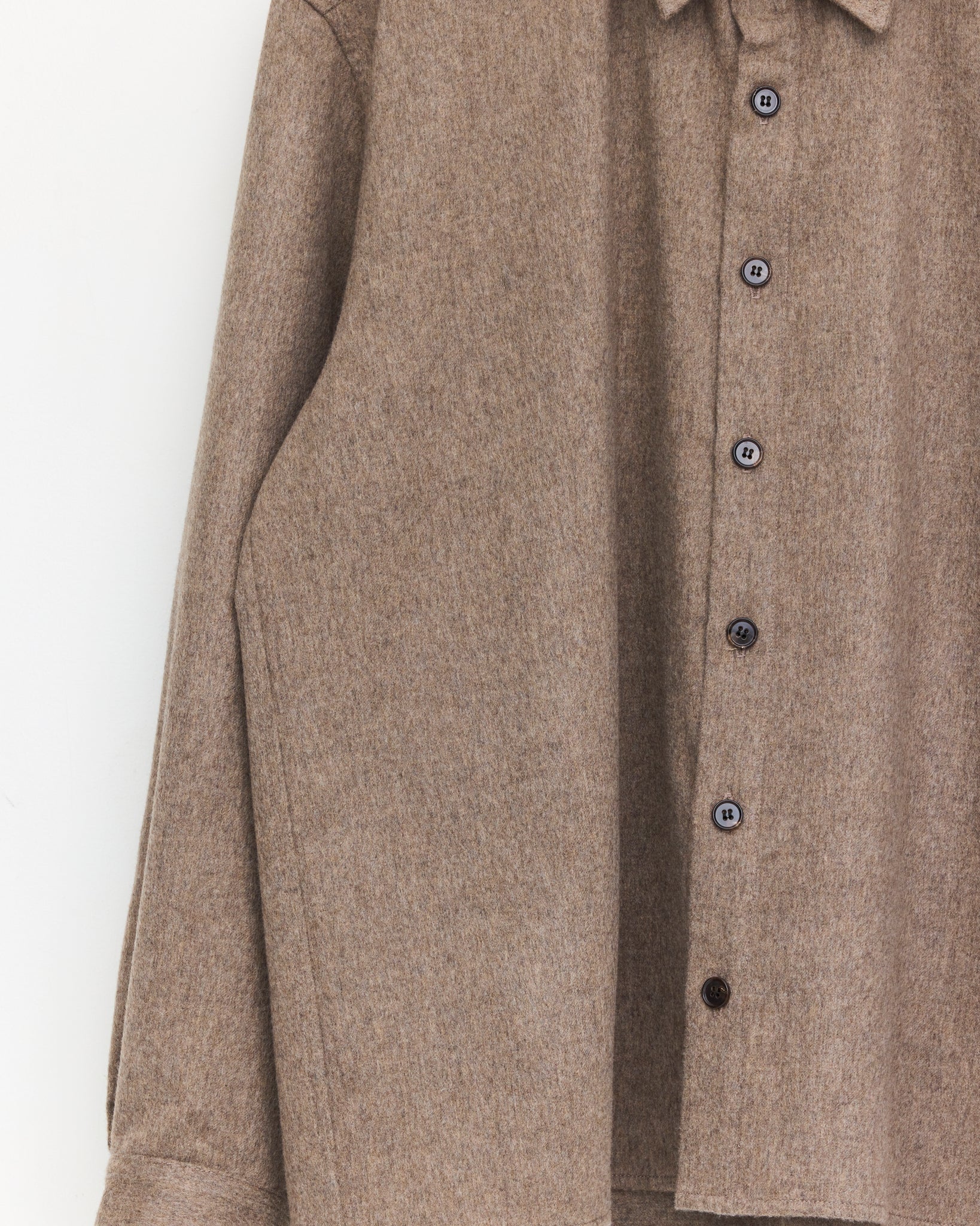 Box Shirt, Greige Melange
