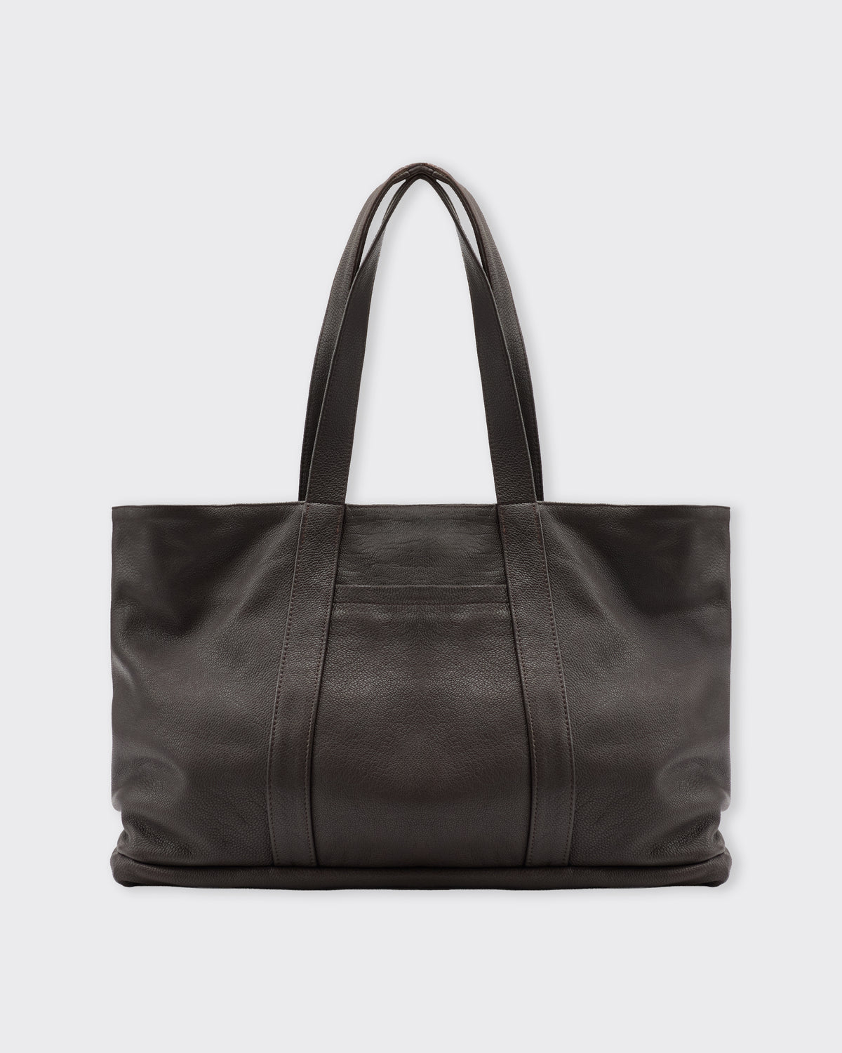 Cawley Sapple Goat Large Tote Bag with Coin Purse in brown, front view