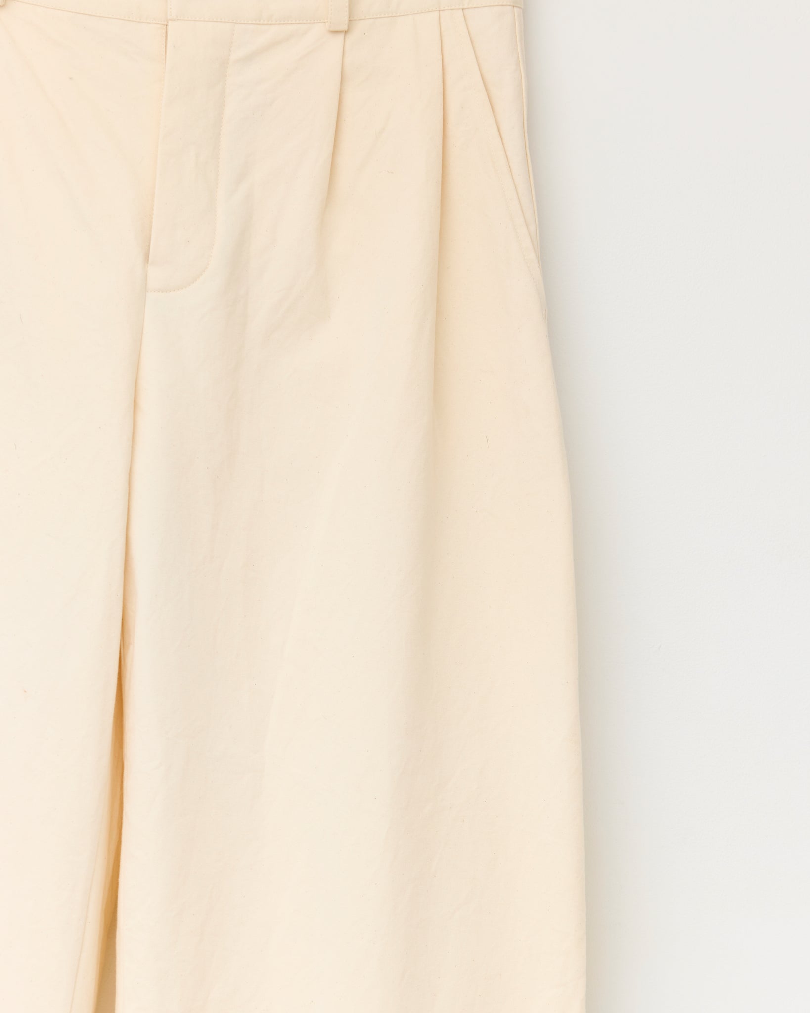 Japanese Cotton Twill Robby Trouser, Ecru