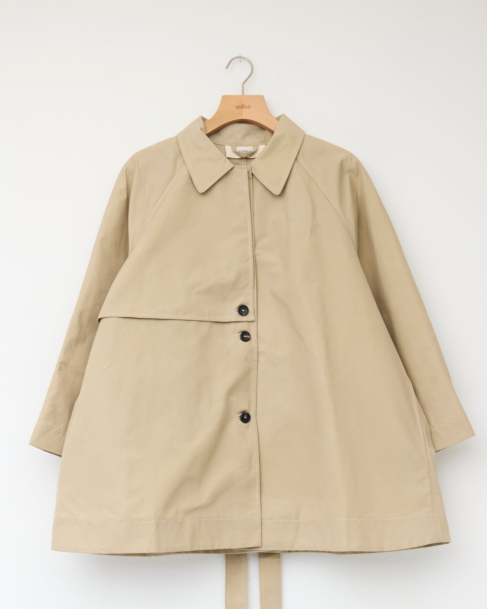 British Gabardine Mid-Length Wickham Mac, Clay