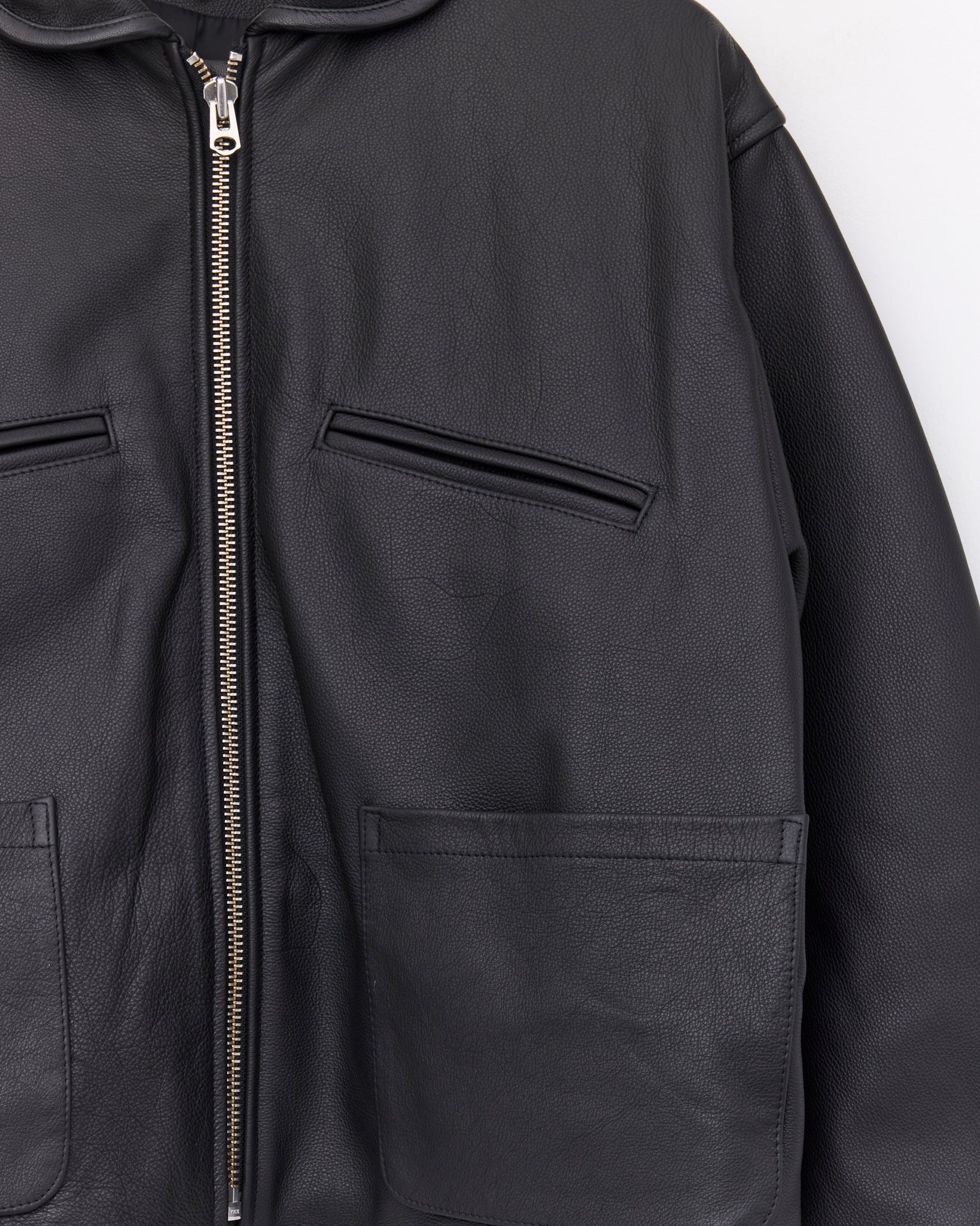 Leather Flying Jacket, Black