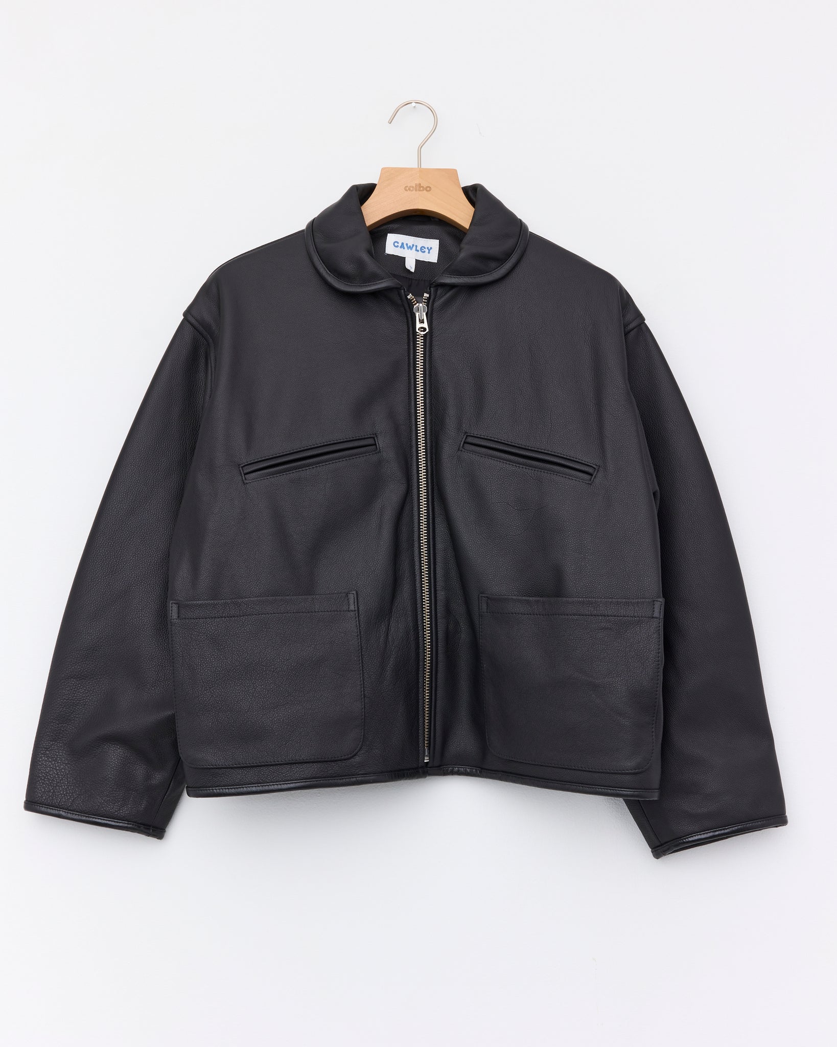 Leather Flying Jacket, Black