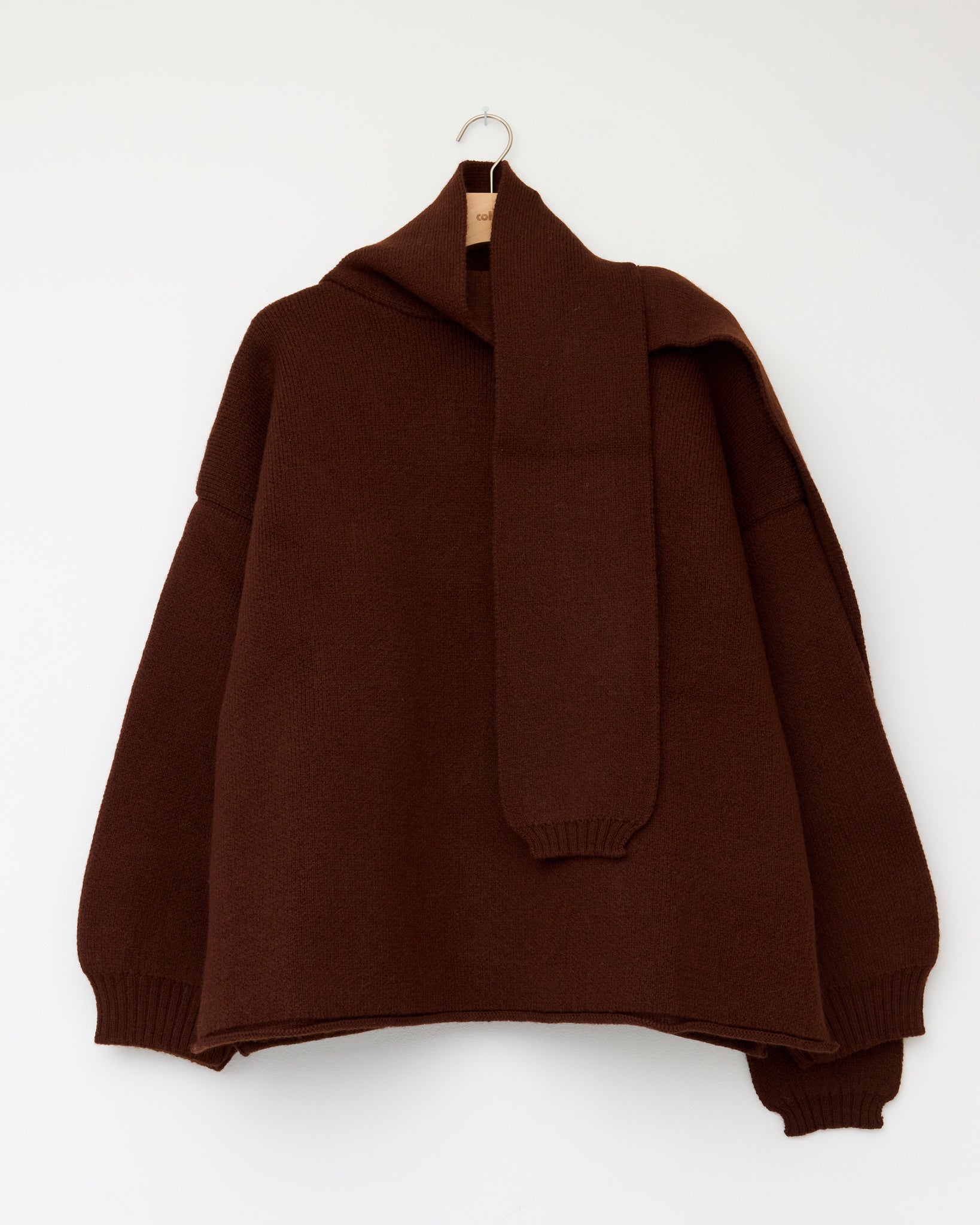 Mens British Merino Wool Wrap Neck Pullover, Bordeaux