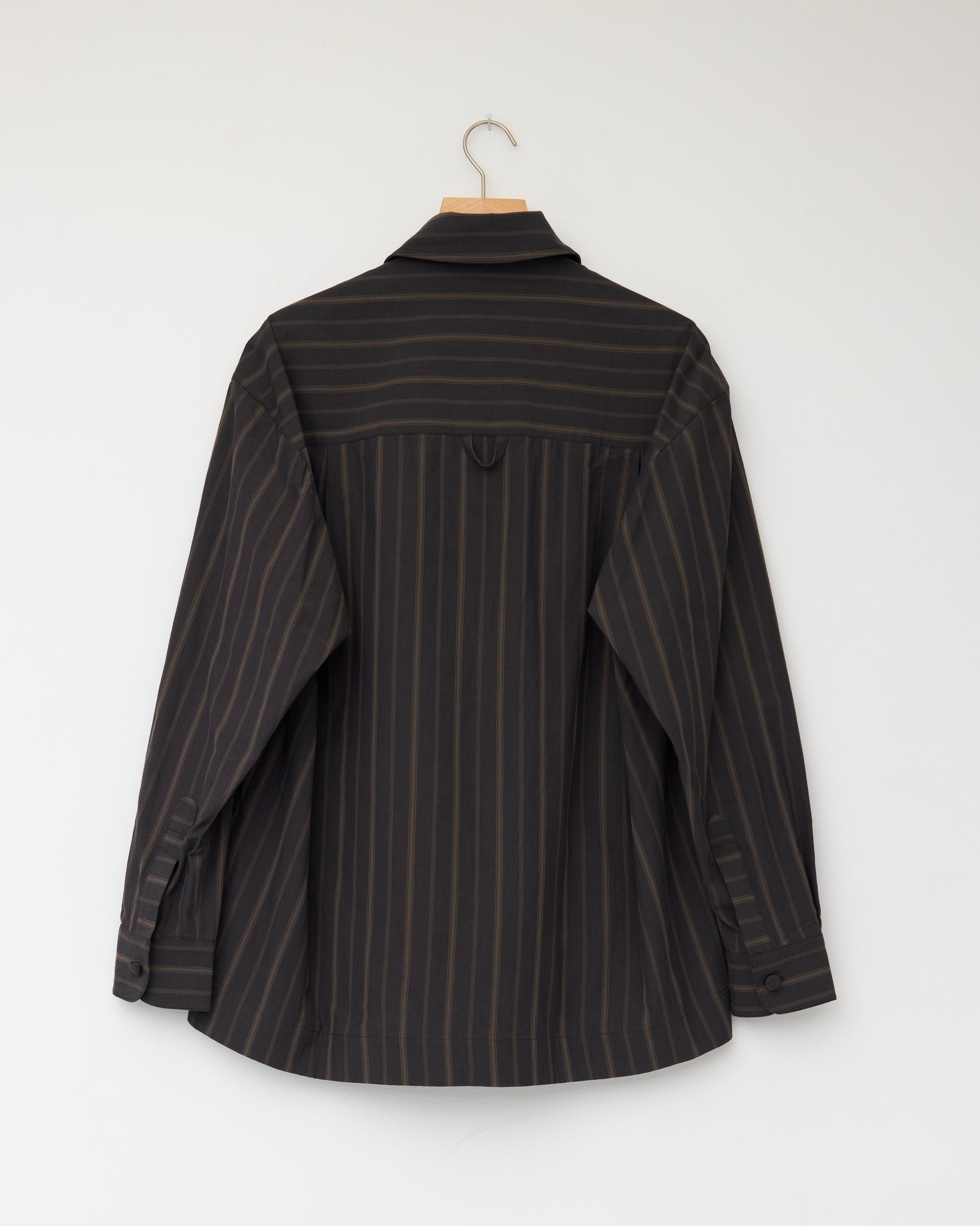 Japanese Mugwasher Stripe Cotton Players Shirt, Greys