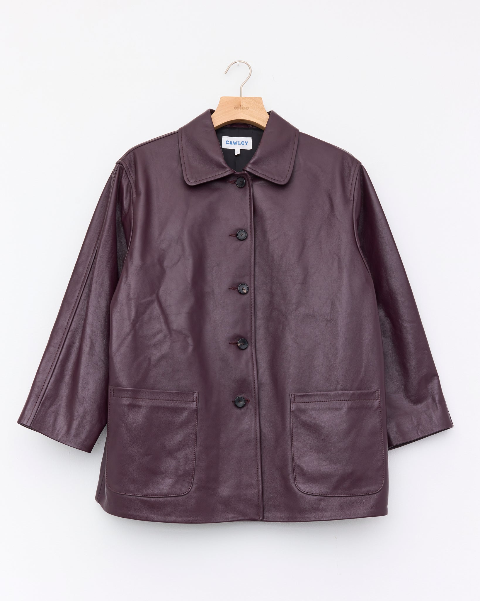 Nappa Leather Quinn Jacket, Plum