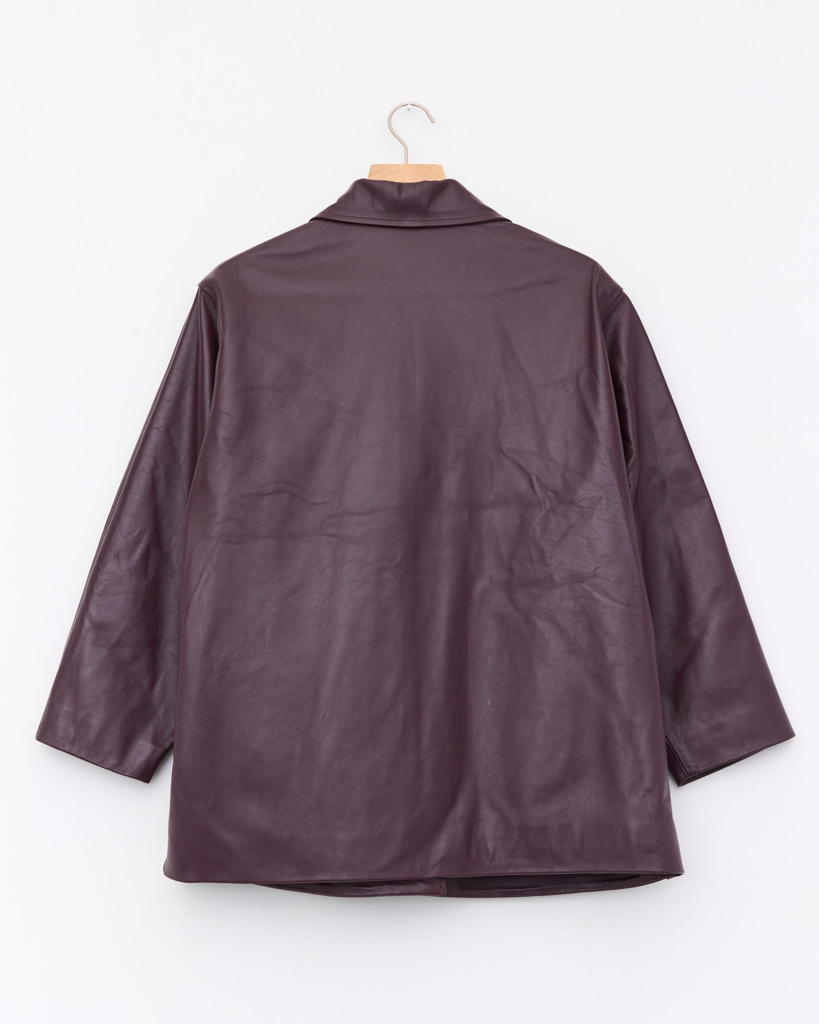 Nappa Leather Quinn Jacket, Plum