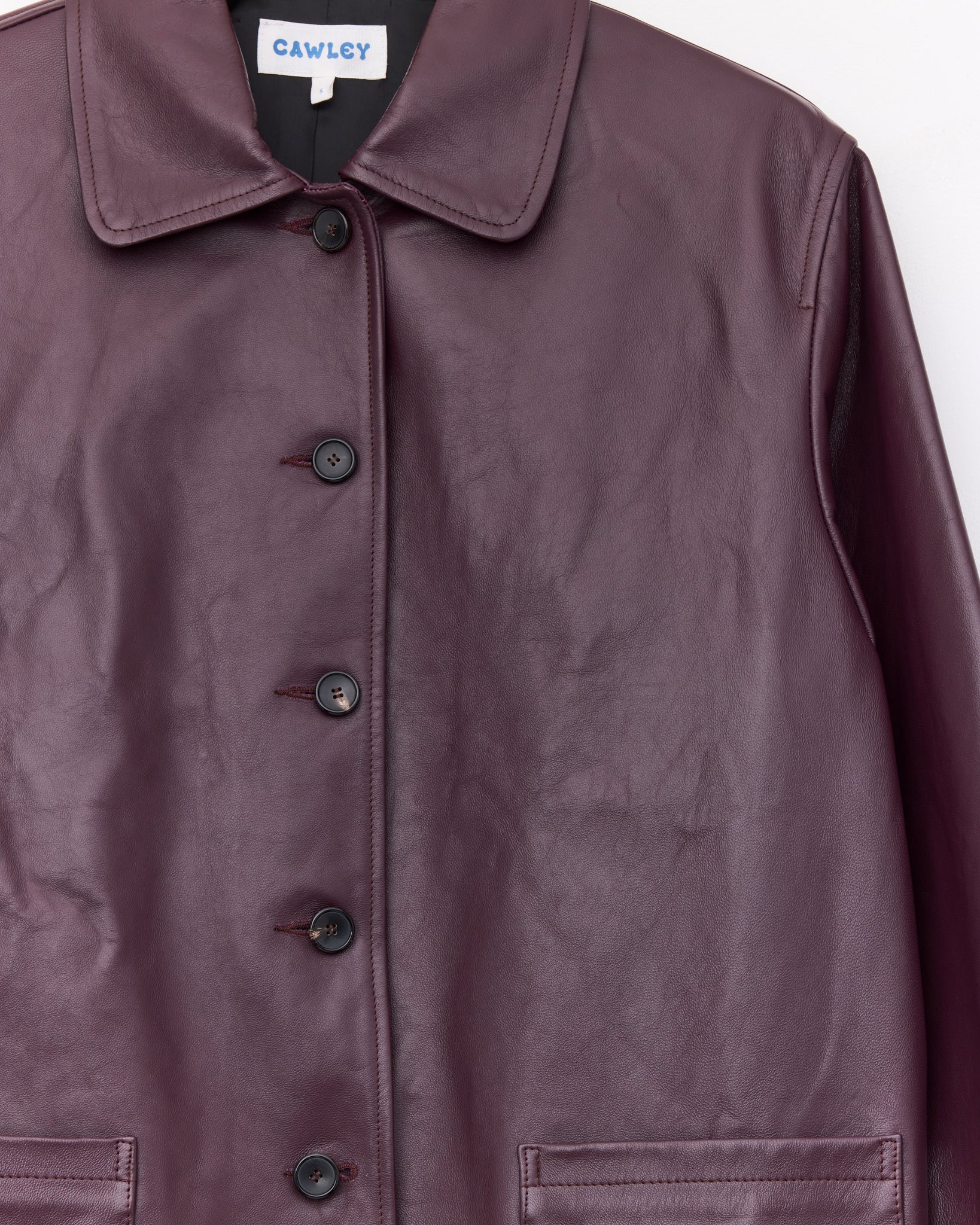 Nappa Leather Quinn Jacket, Plum