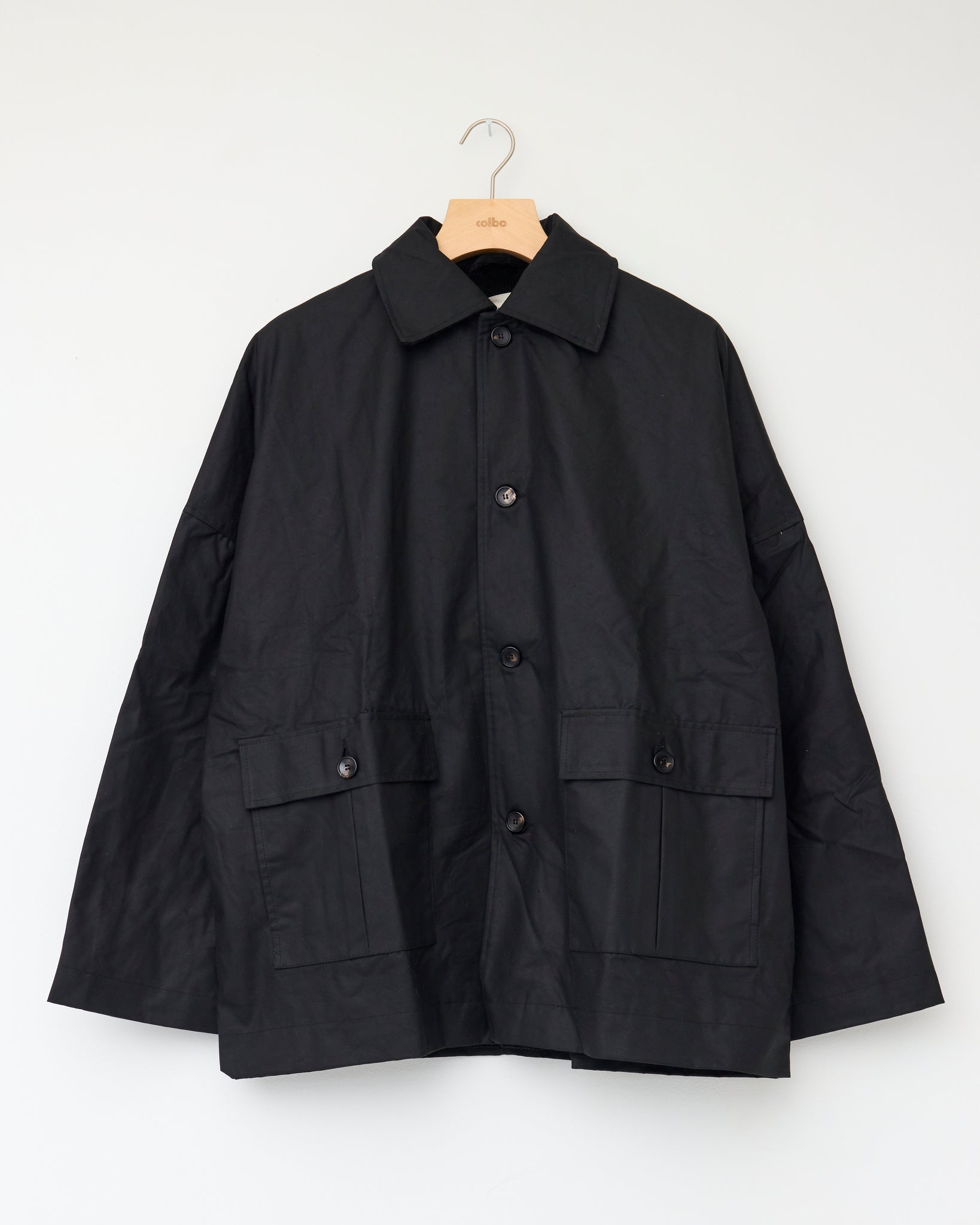 Oilskin Cotton Amis Mac, Black